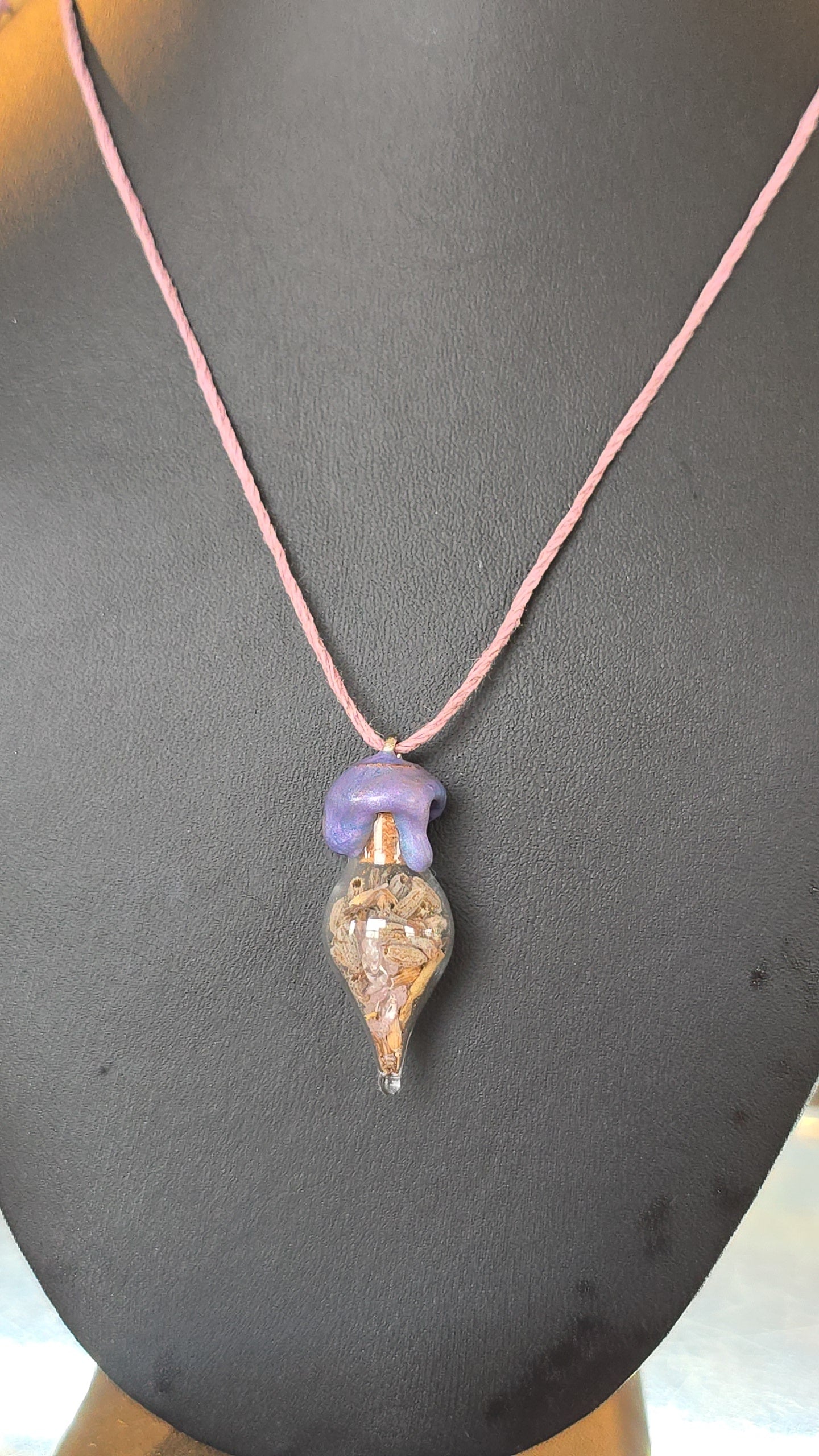 Lavender Charm Bottle Pendant