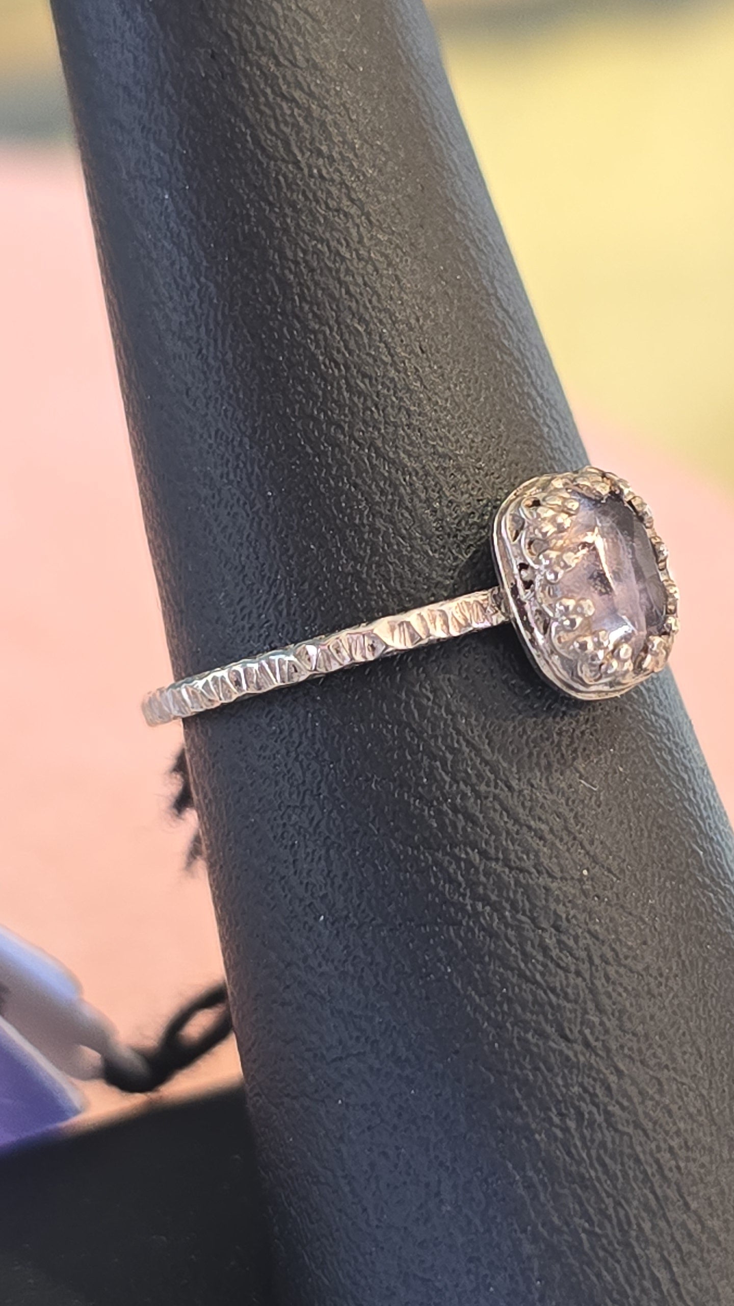 Lavender Rose Cut Lolite Stacker