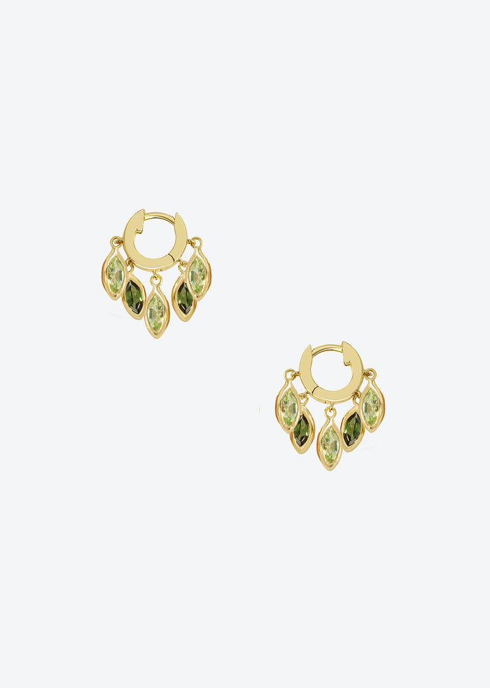 Berry Huggies in Green 14K