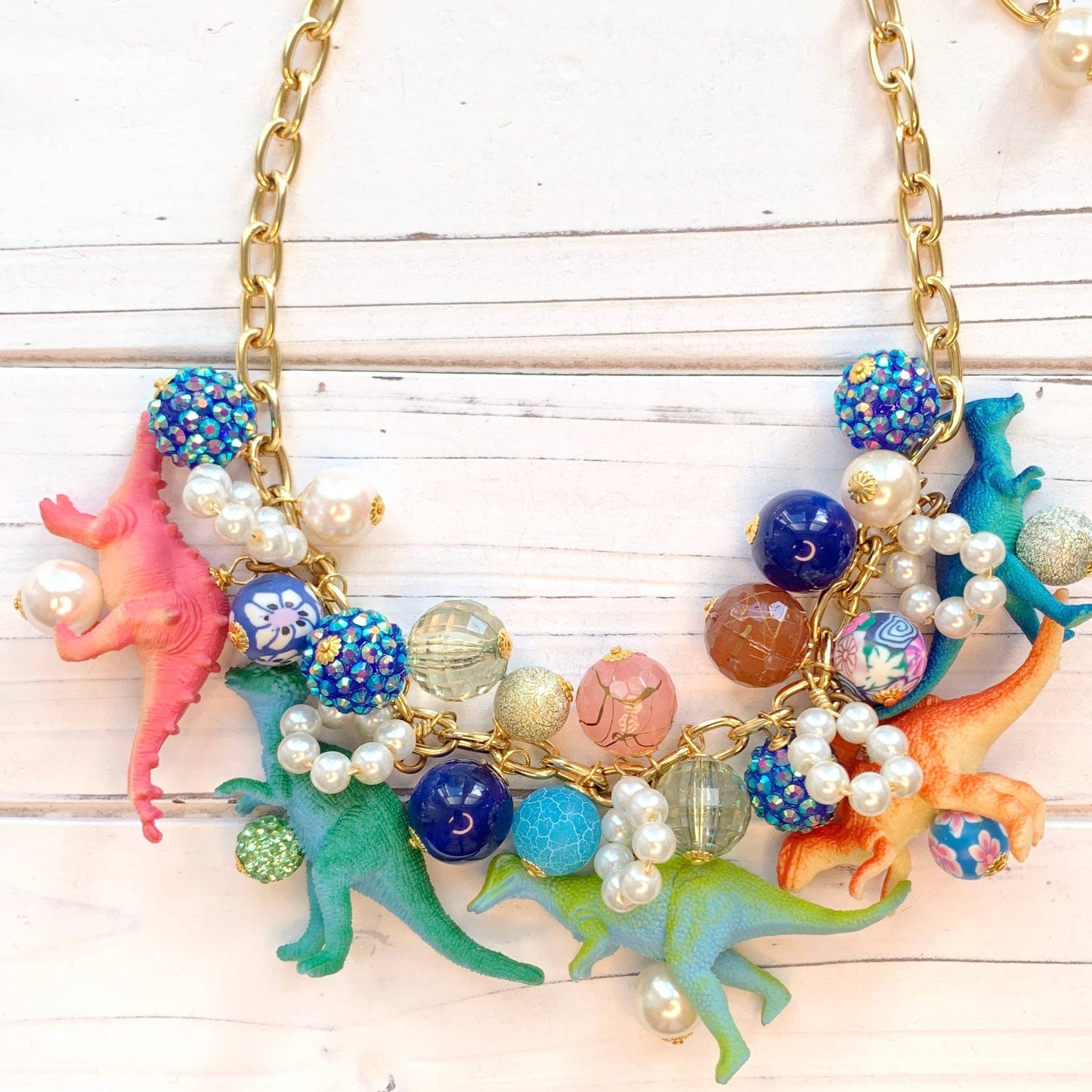 Blue Moon Dinosaur Necklace