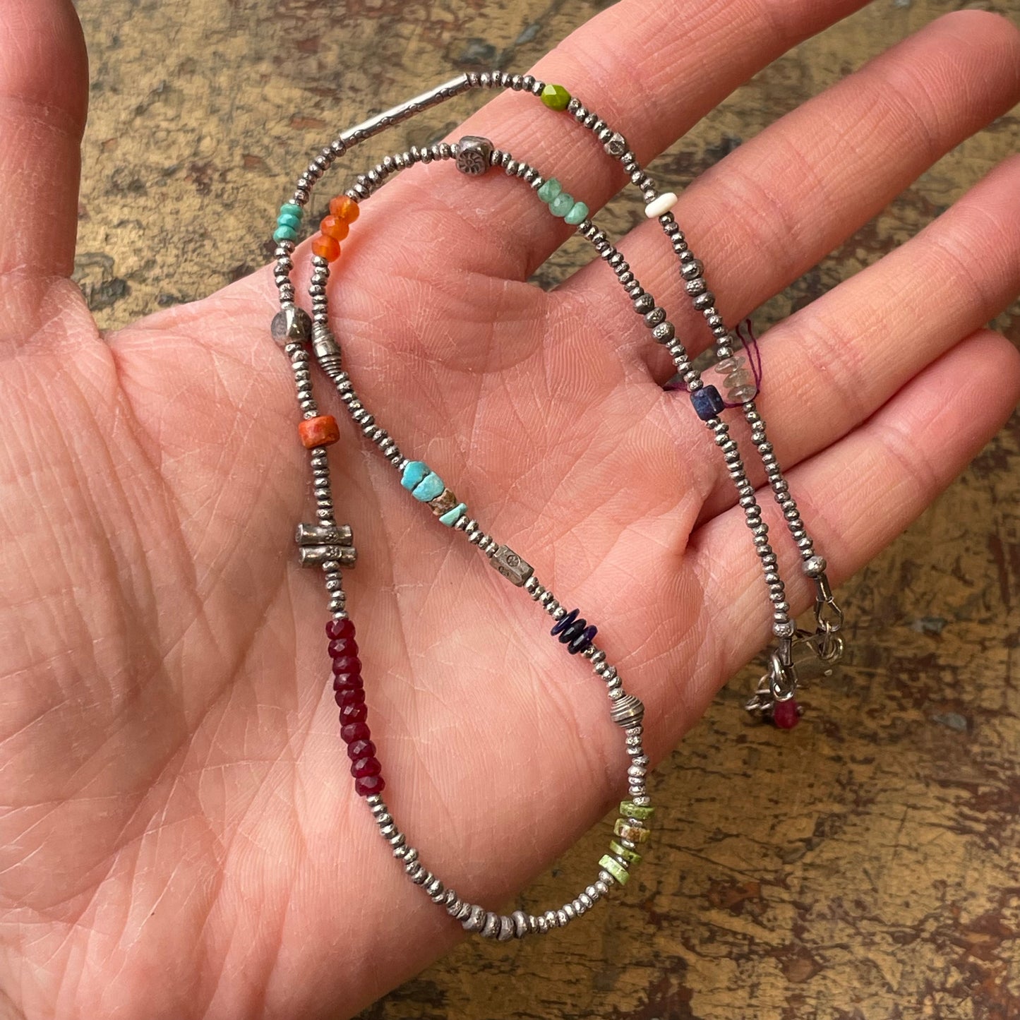 Thai Silver Beaded Necklace