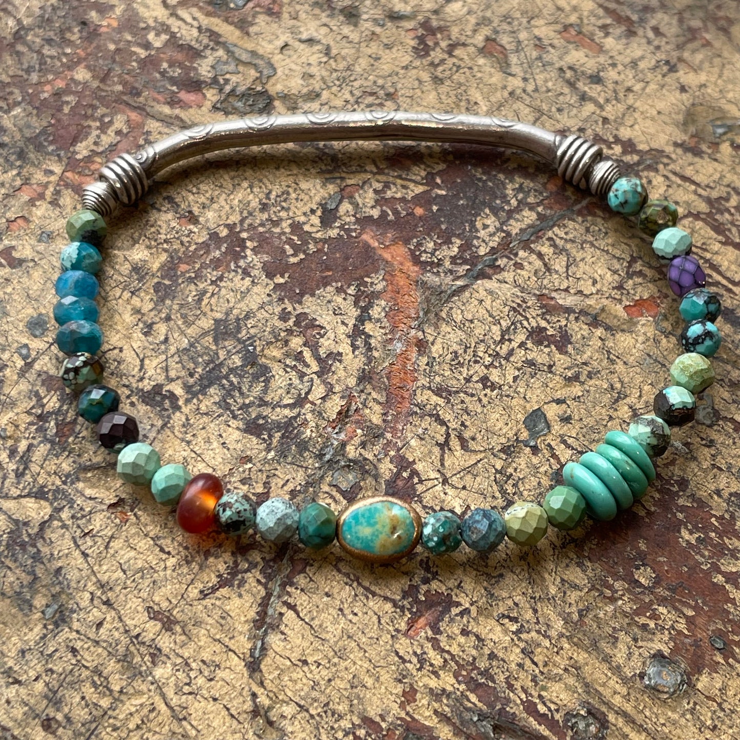 Dragon Skin and Turquoise Bracelet