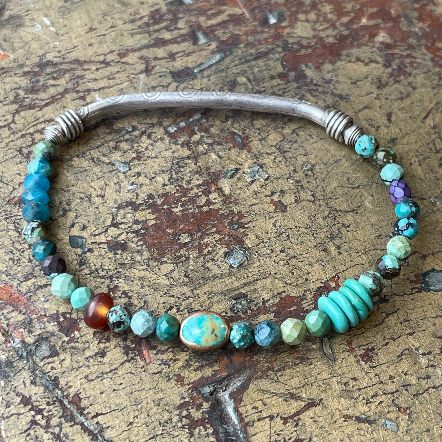Dragon Skin and Turquoise Bracelet
