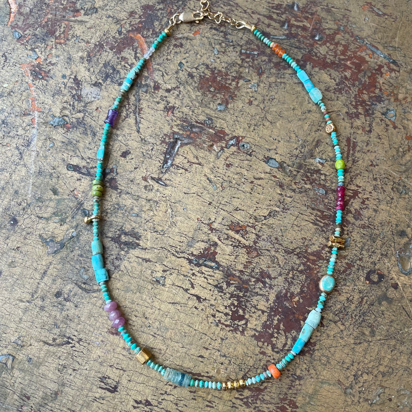 Circus Train Turquoise Necklace