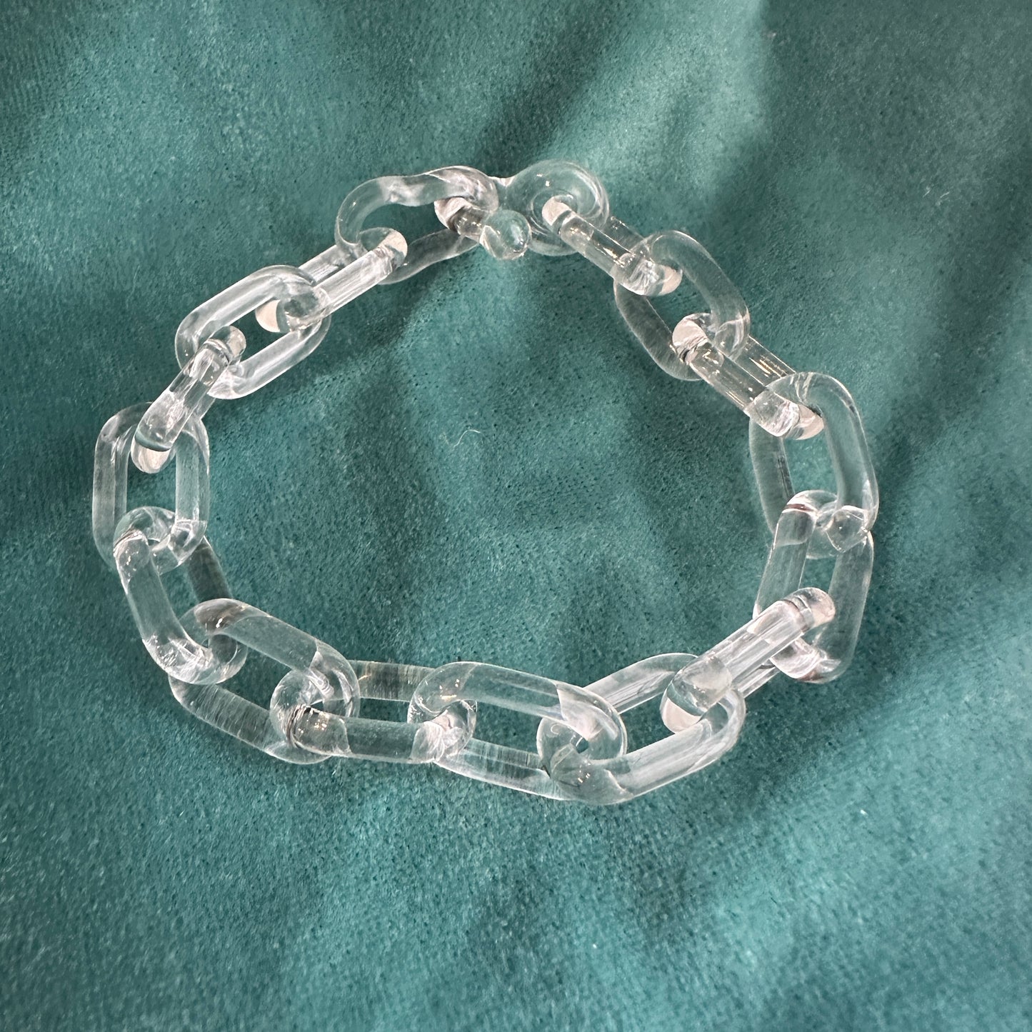 Translucent Mini Link Glass Bracelet