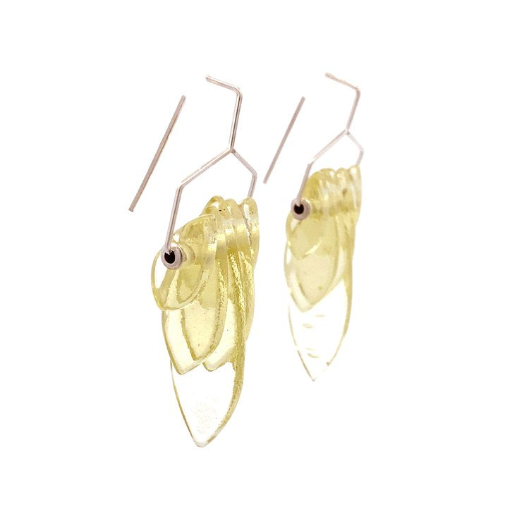 Green Tea Kinetic Deco Tear Drop Earrings
