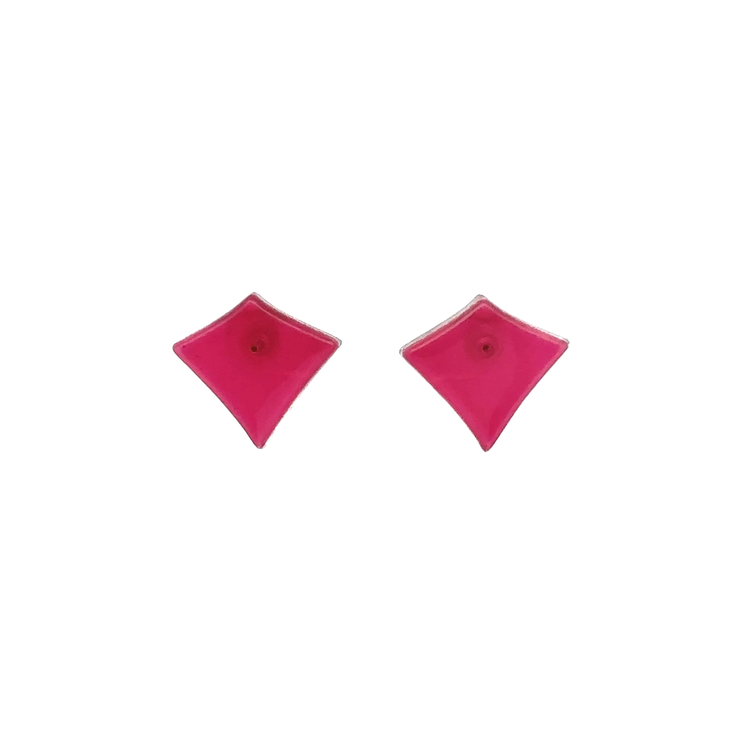 Ruby Small Deco Diamond Post Earrings