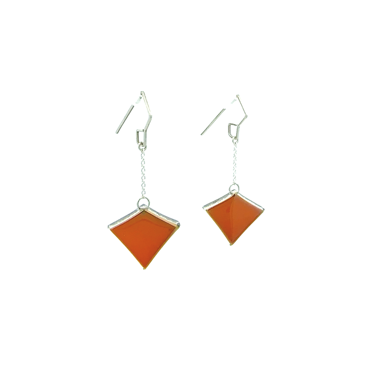 Iridescent Sunset Small Deco Diamond Drop Hooks