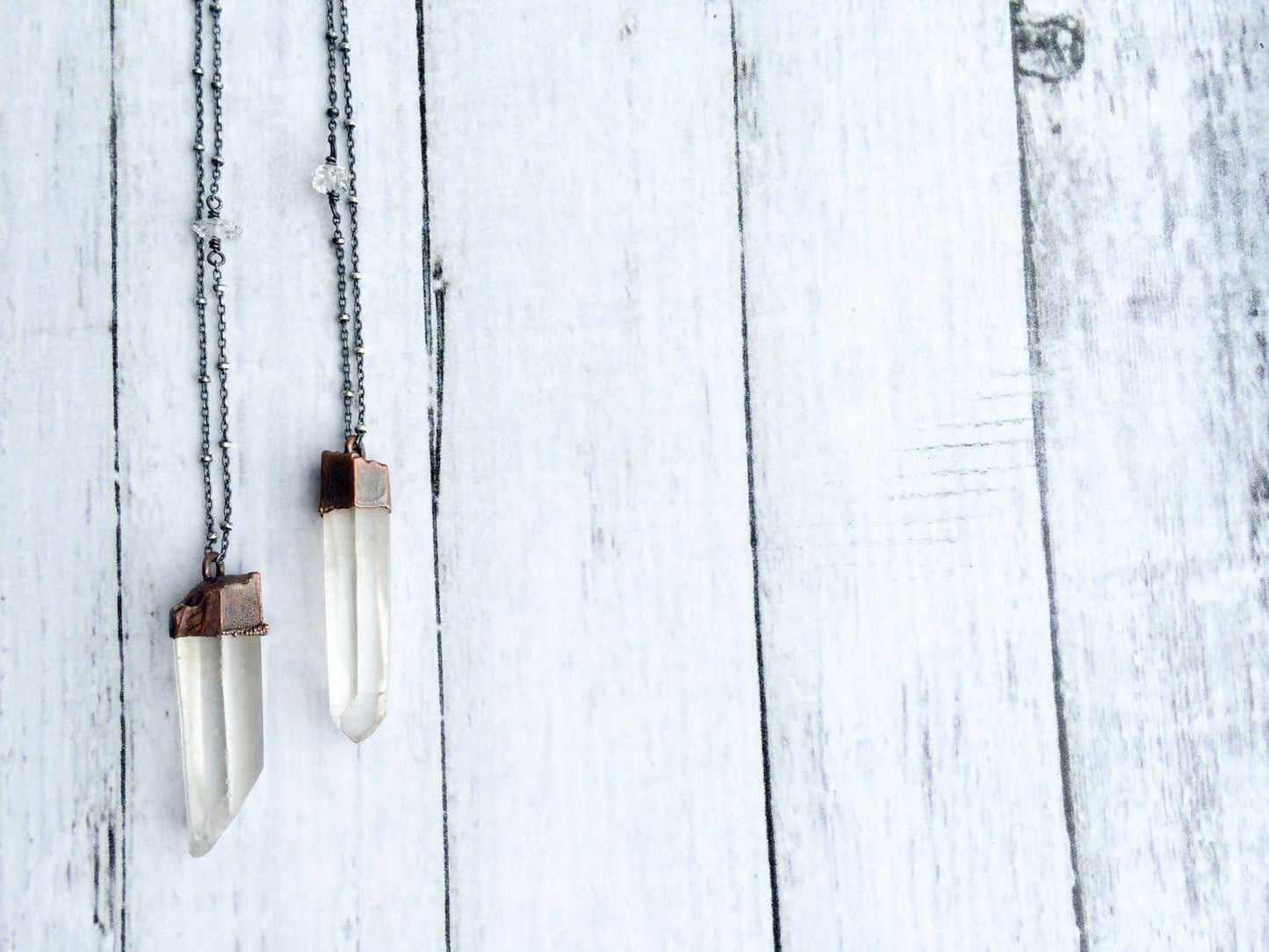 HAWKHOUSE - Large Crystal Sterling Silver Necklace