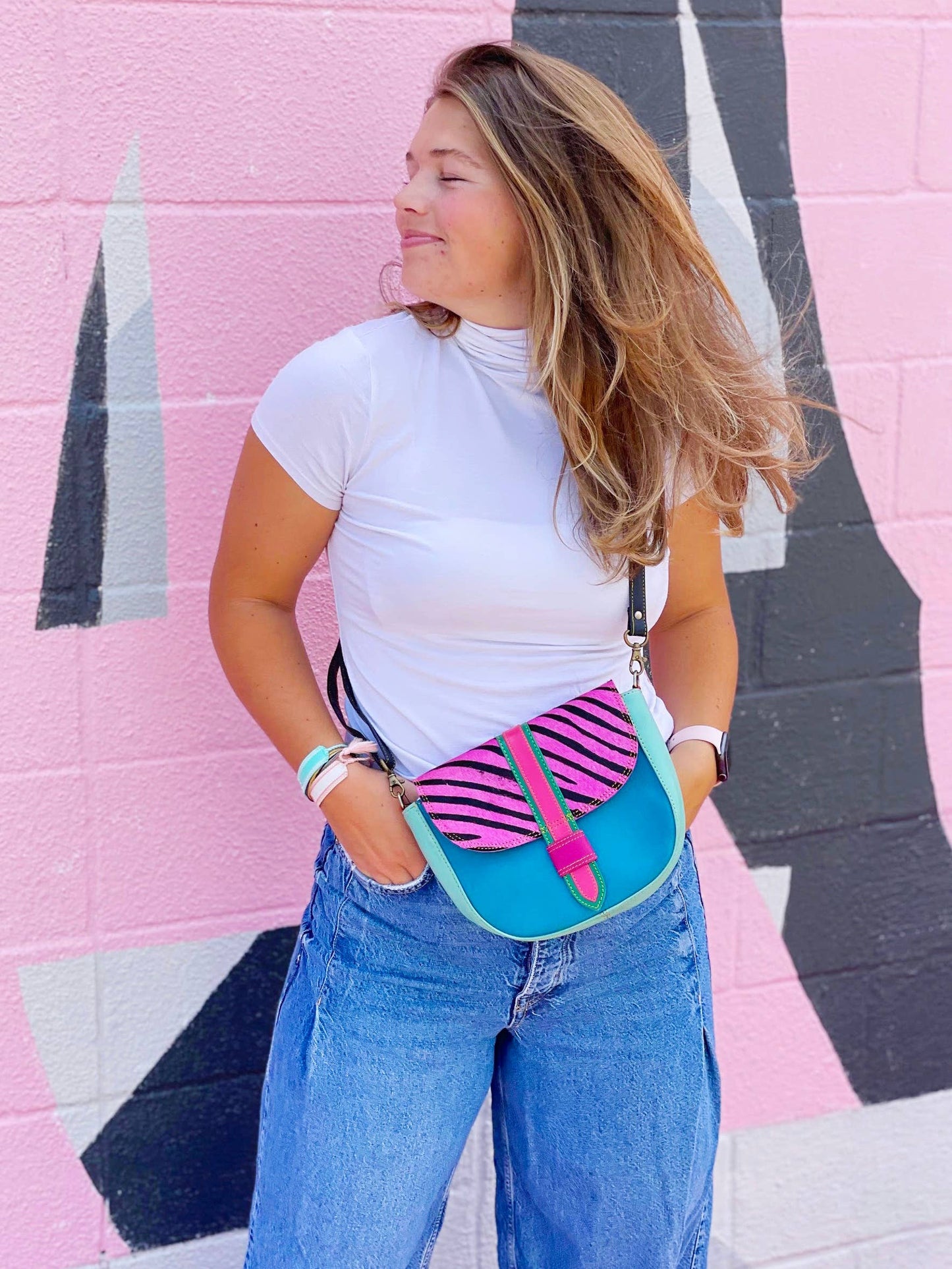 Wren Leather and Hair on Hide Crossbody Bag Purse