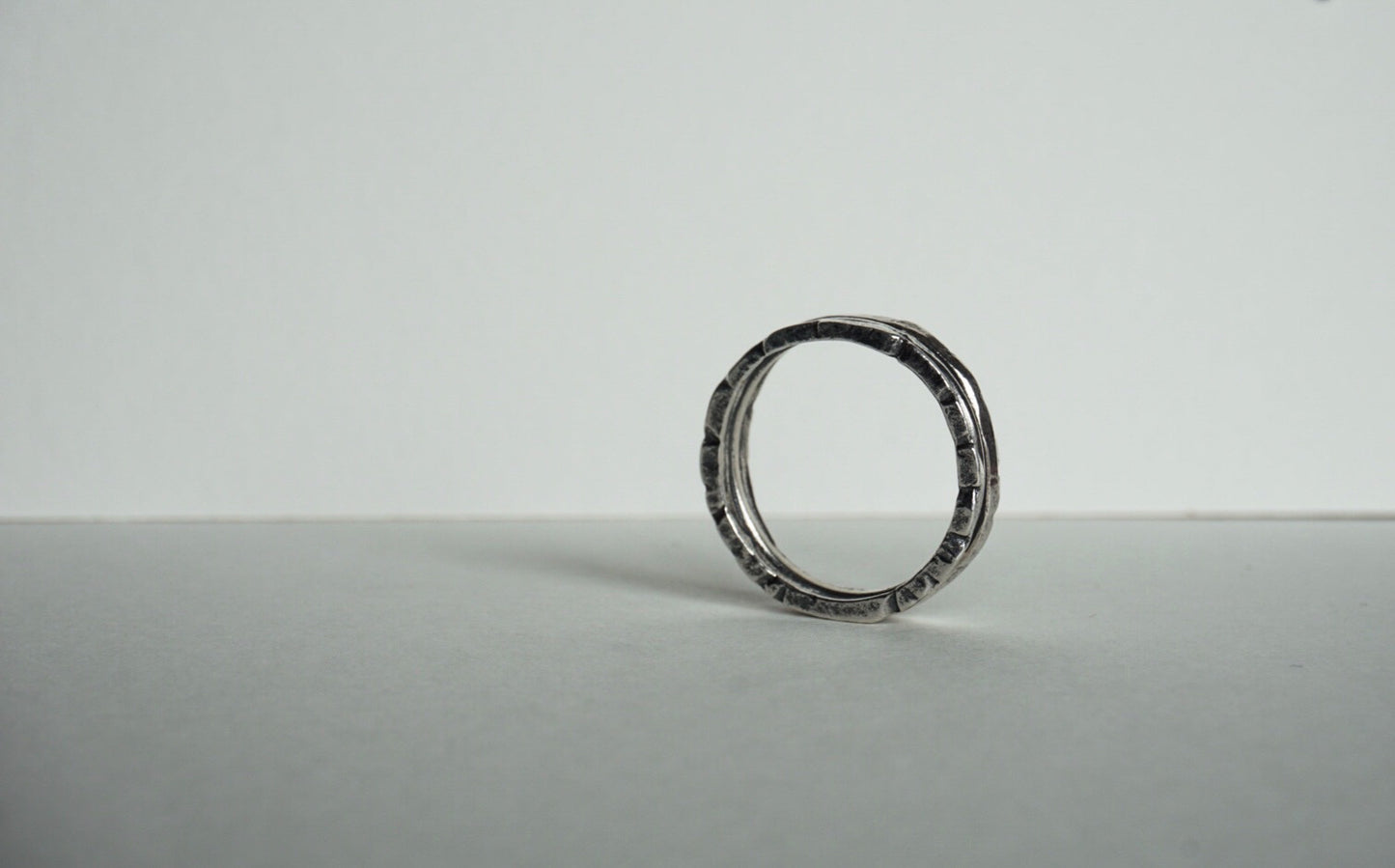 Sterling silver ring with texture on all sides size 6.5