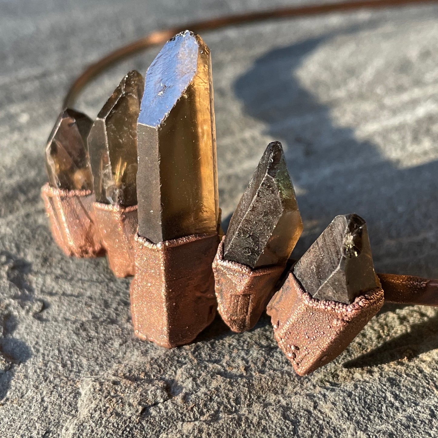 Raw Smoky Quartz Tiara