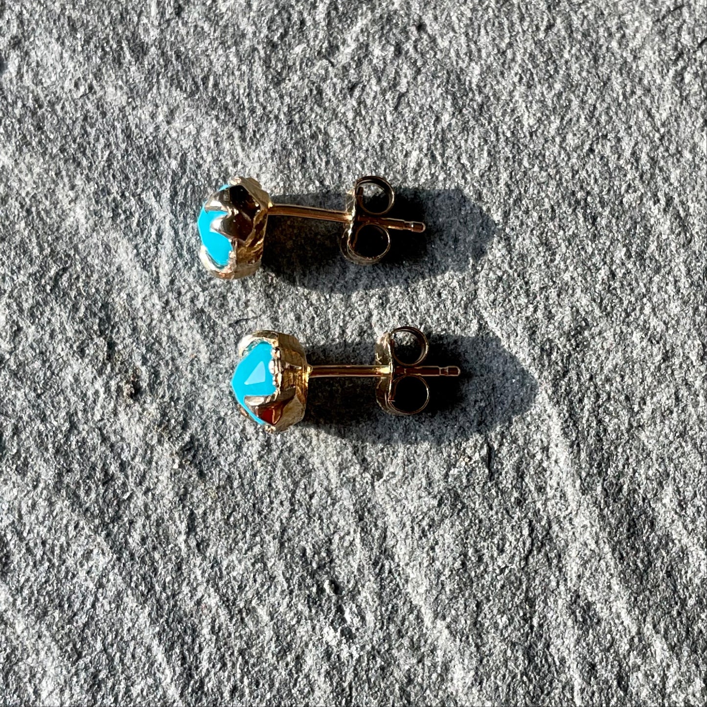 Mystical Studs- Turquoise and Gold