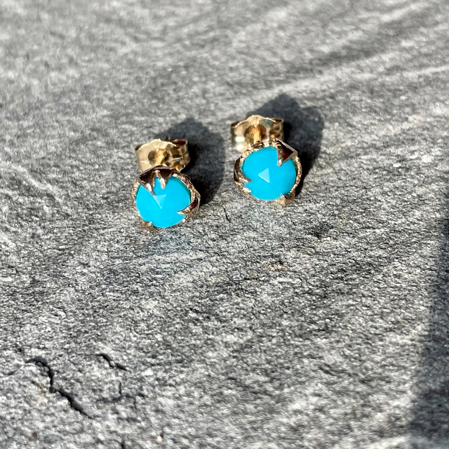 Mystical Studs- Turquoise and Gold