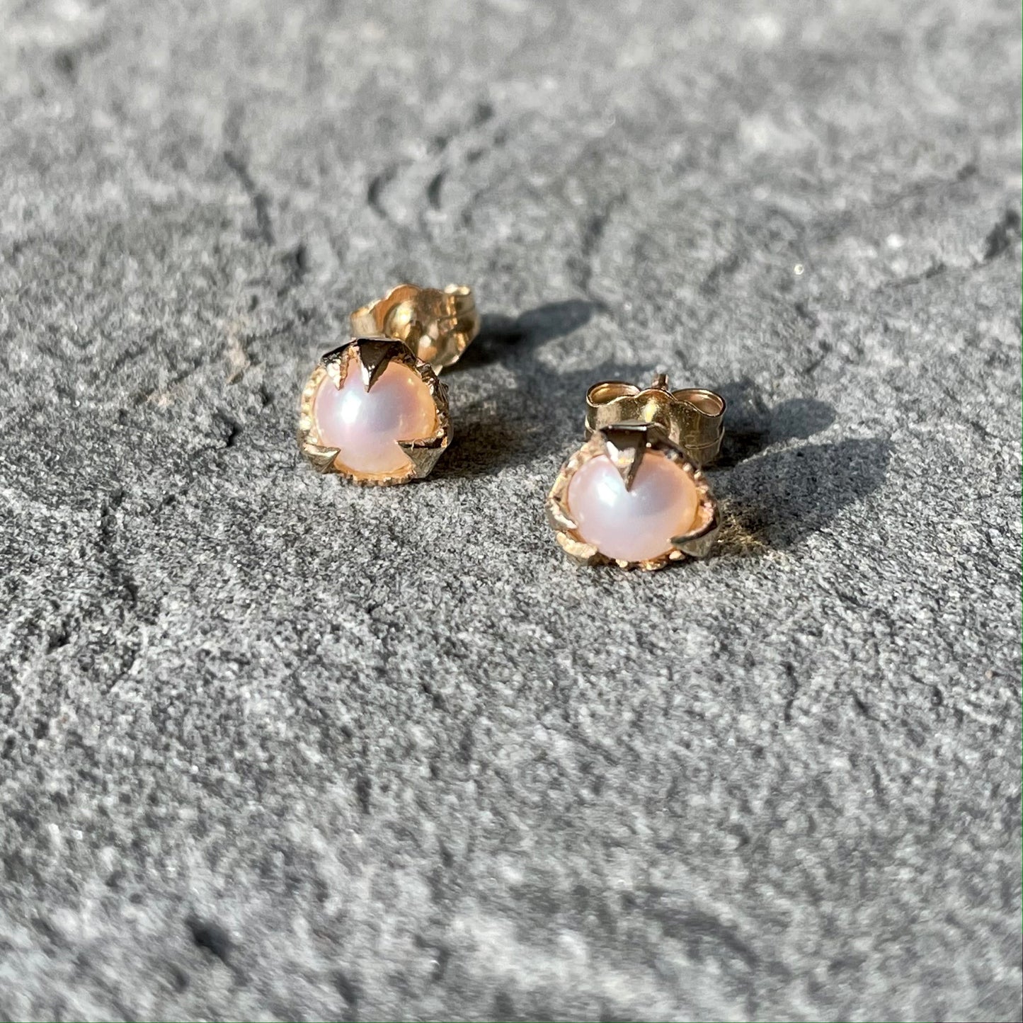 Mystical Studs-Pearl and Gold