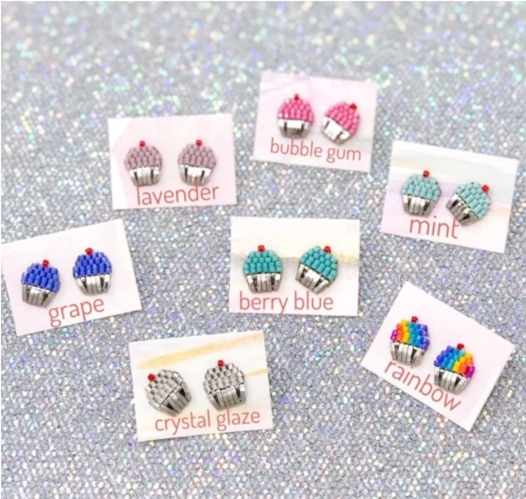Cupcake Post Earrings