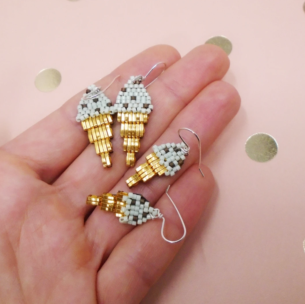 Mint Chocolate Ice cream Earrings