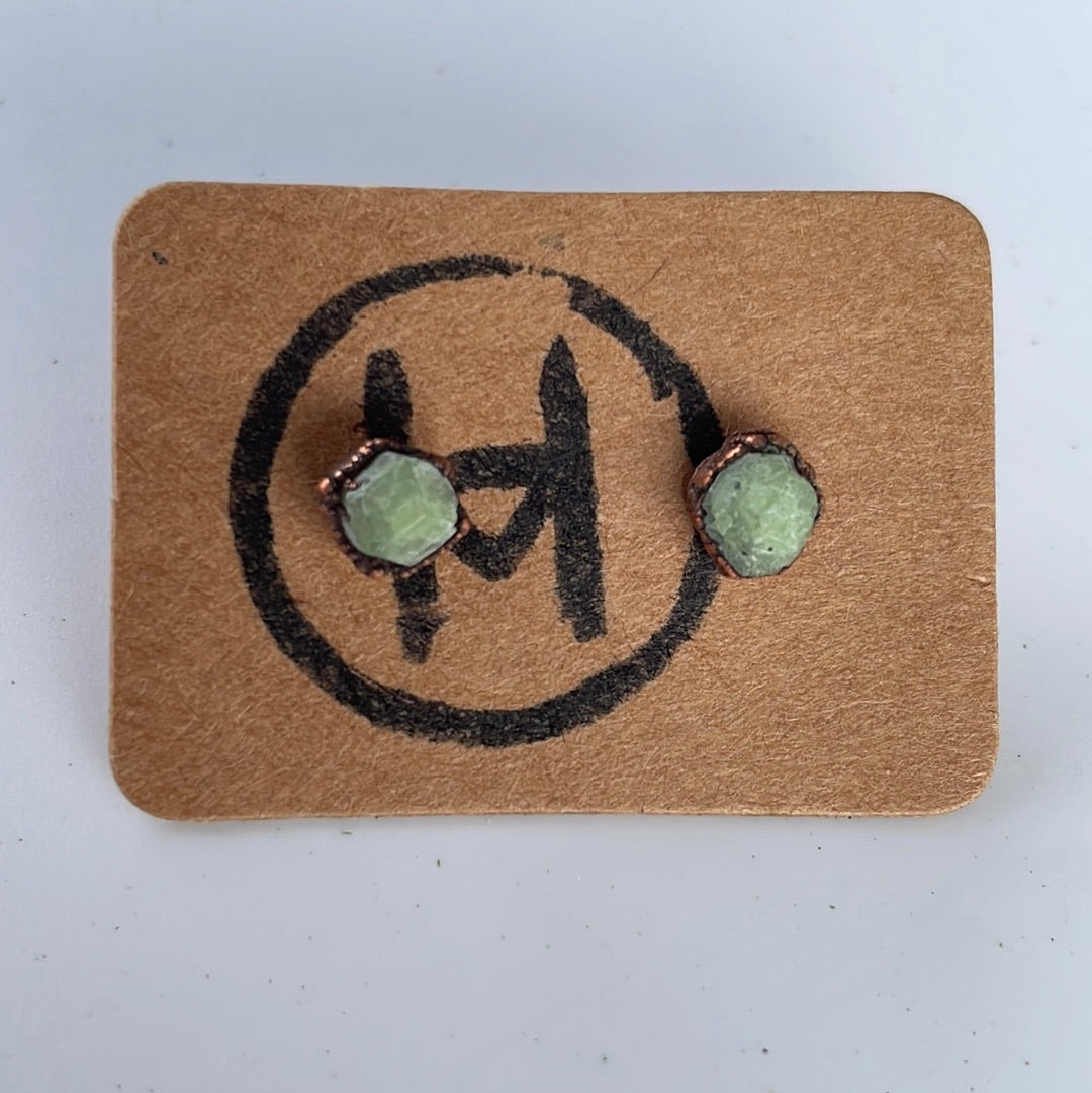 Raw Crystal Stud Earrings