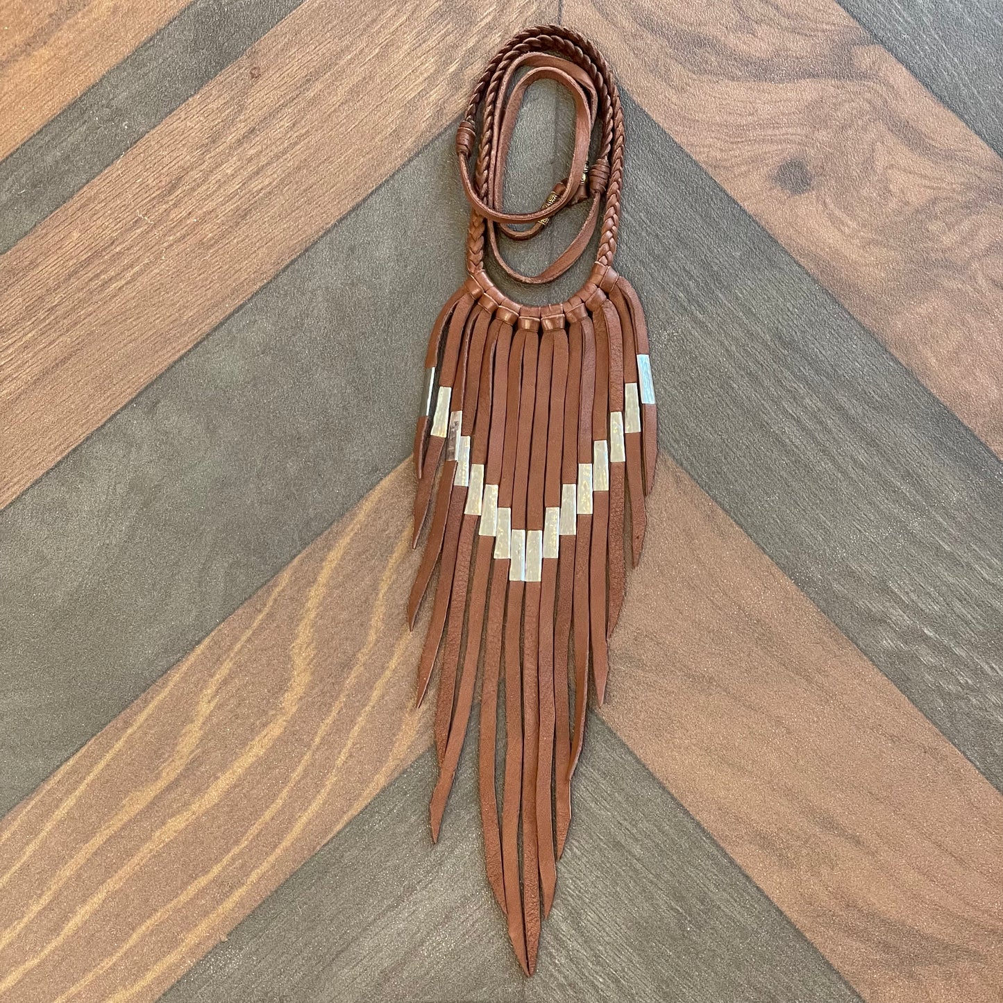 Leather Fringe Necklace