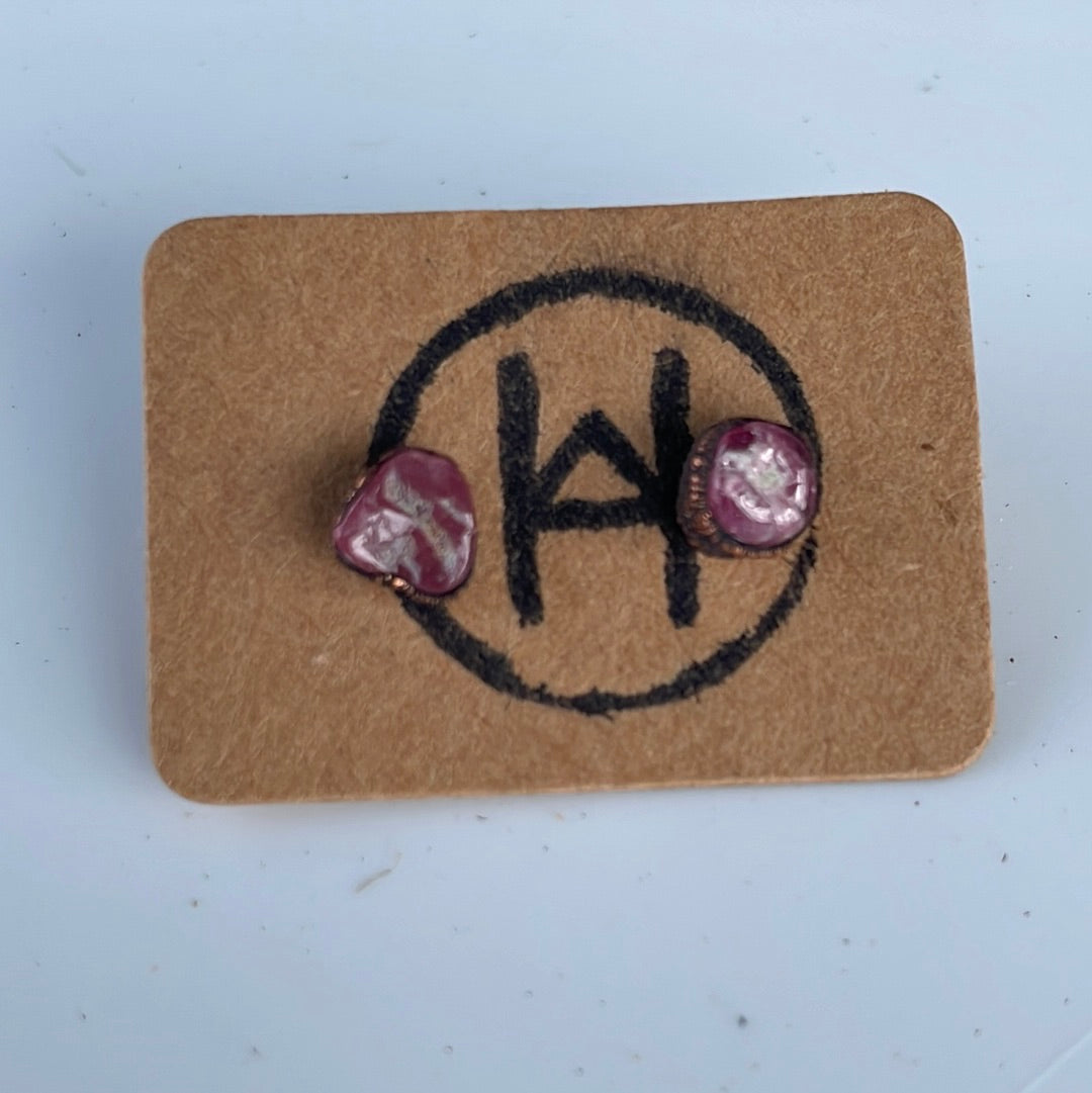 Raw Crystal Stud Earrings