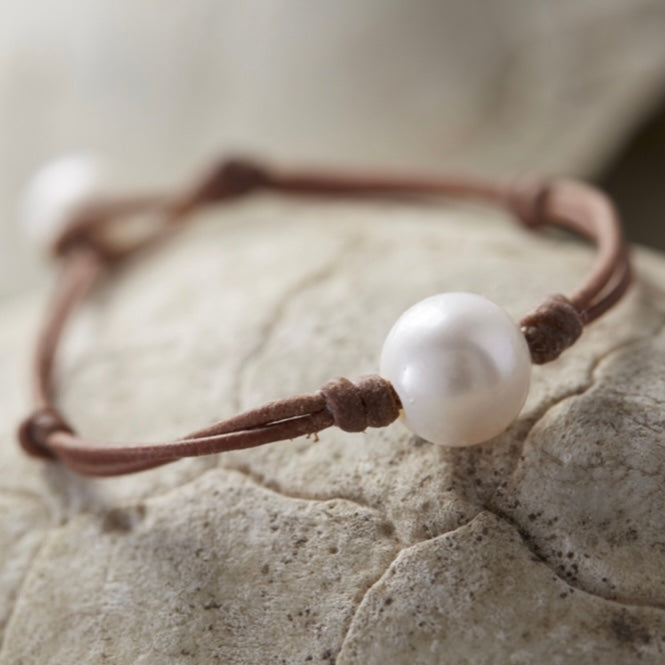 "Coastal" Single Freshwater Pearl Bracelet
