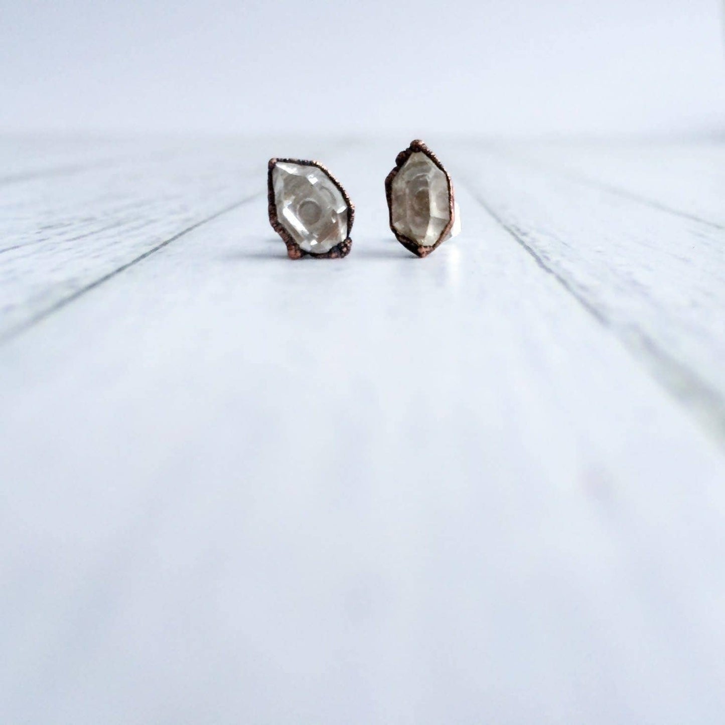 Raw Crystal Stud Earrings