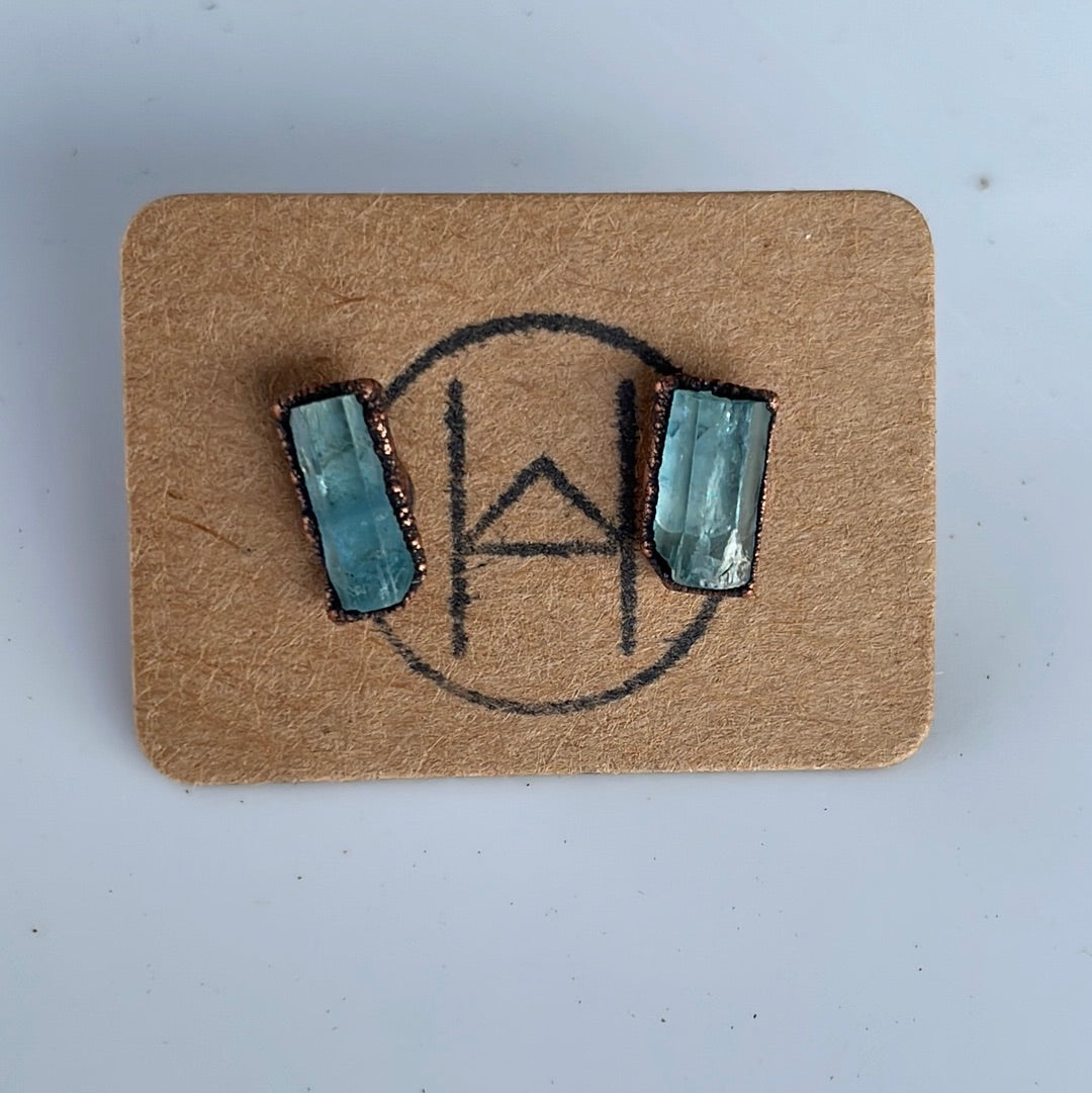 Raw Crystal Stud Earrings