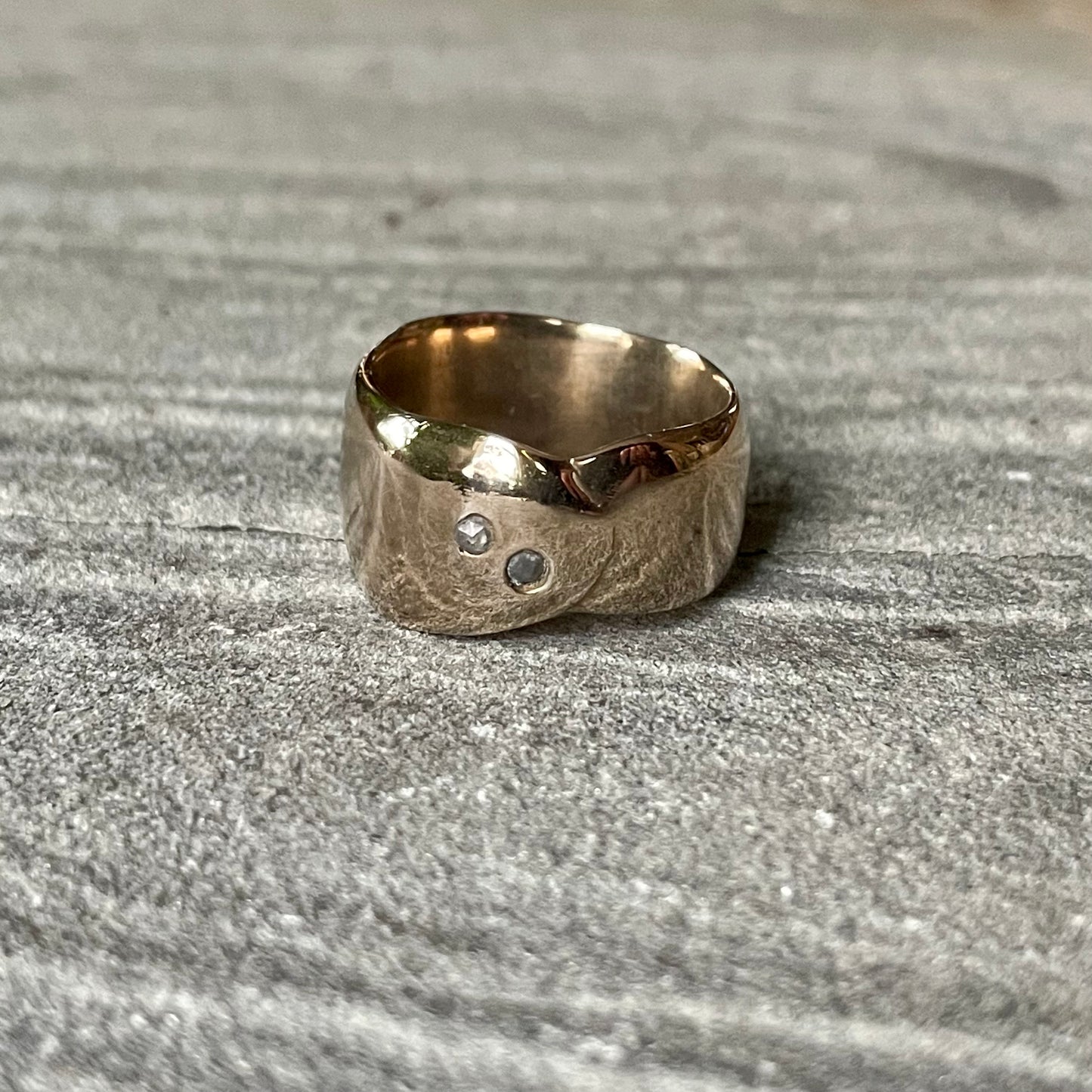 Bronze and Diamonds Ring