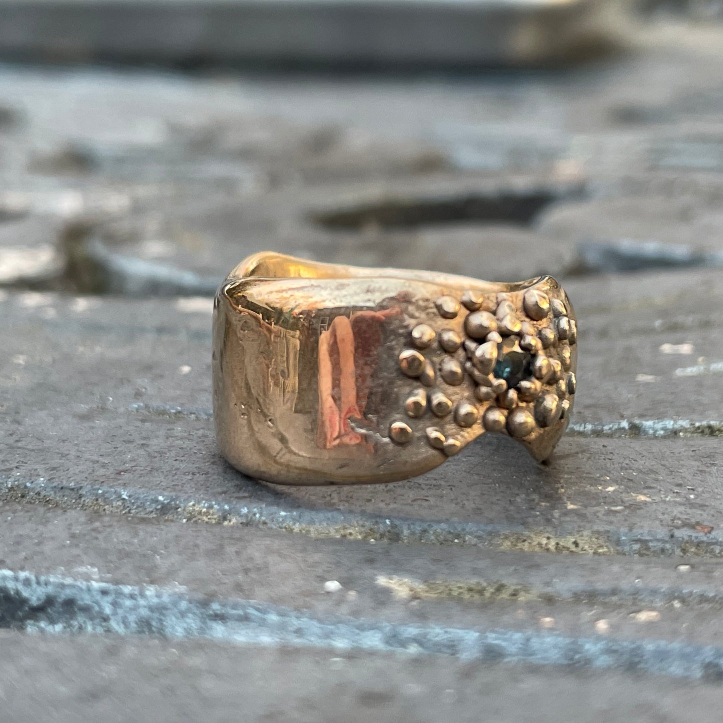 Bronze and Sapphire Ring