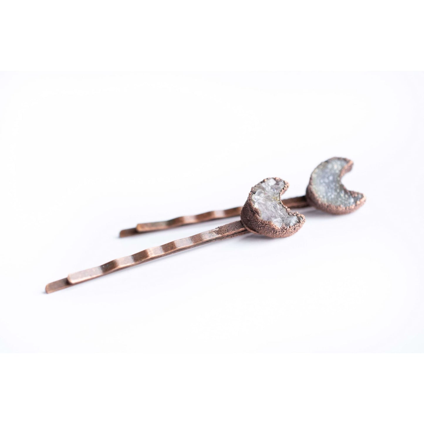 Druzy Moon Hair Pin