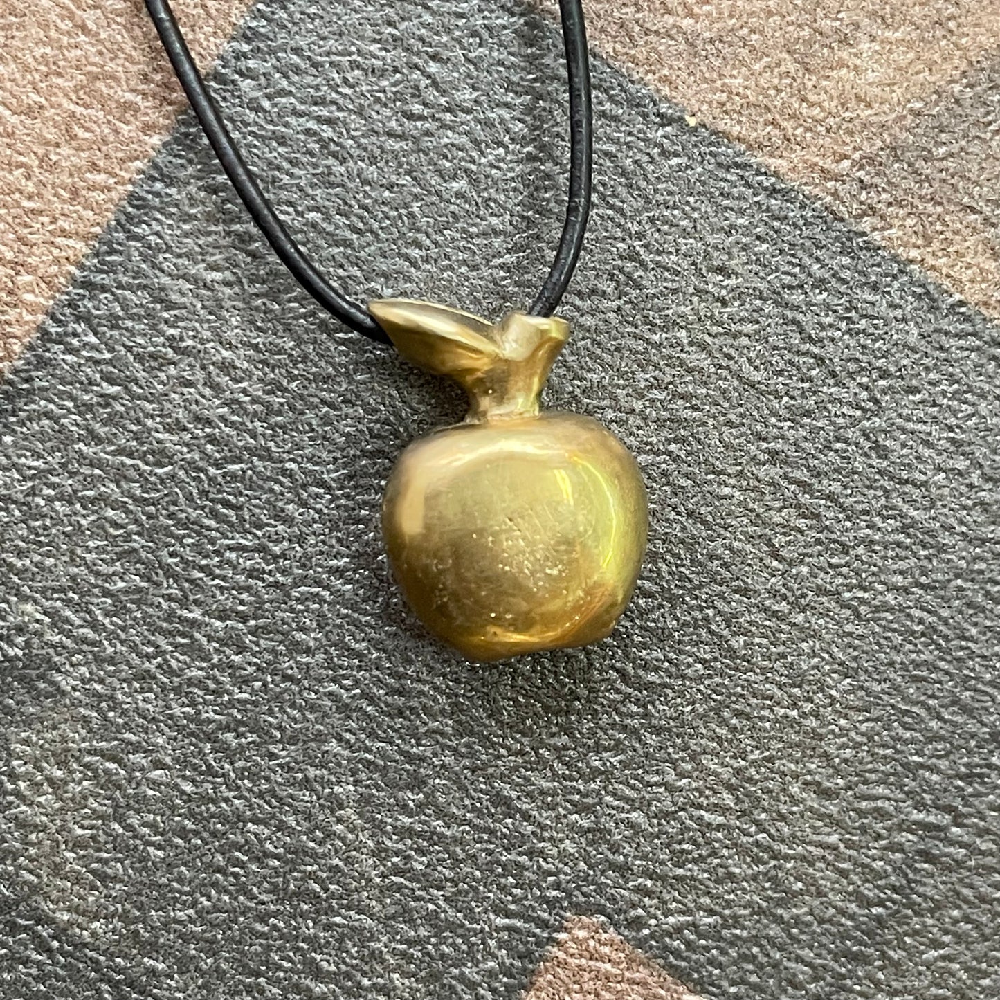 Brass Apple Pendant Necklace