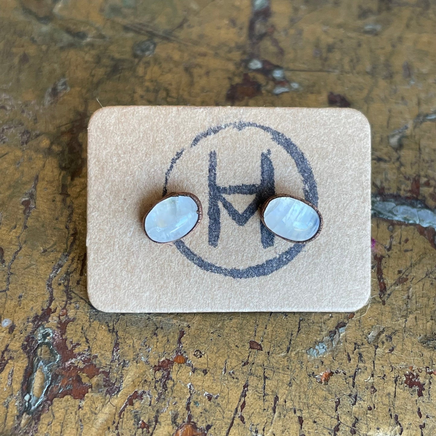 Raw Crystal Stud Earrings