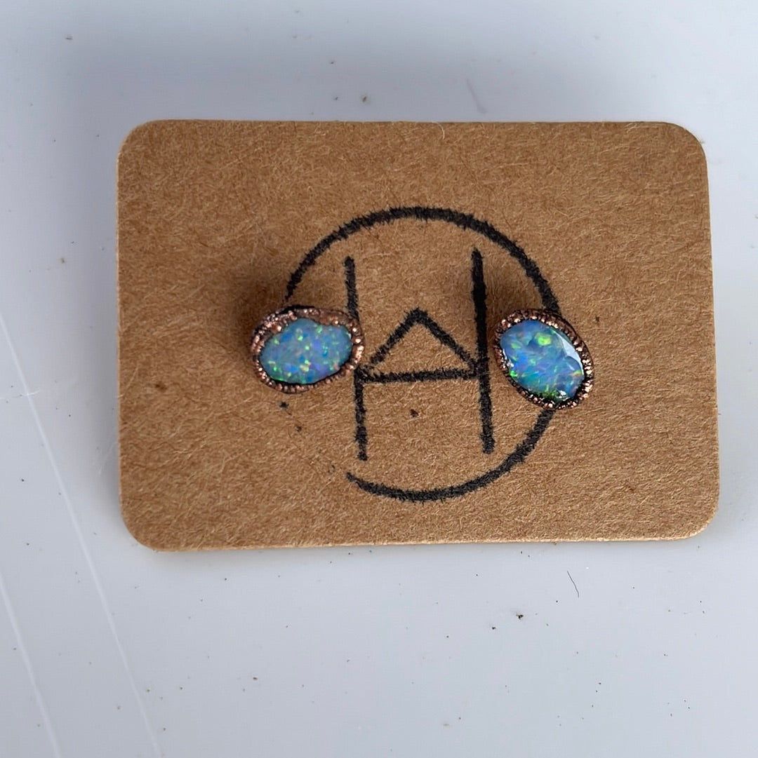Raw Crystal Stud Earrings
