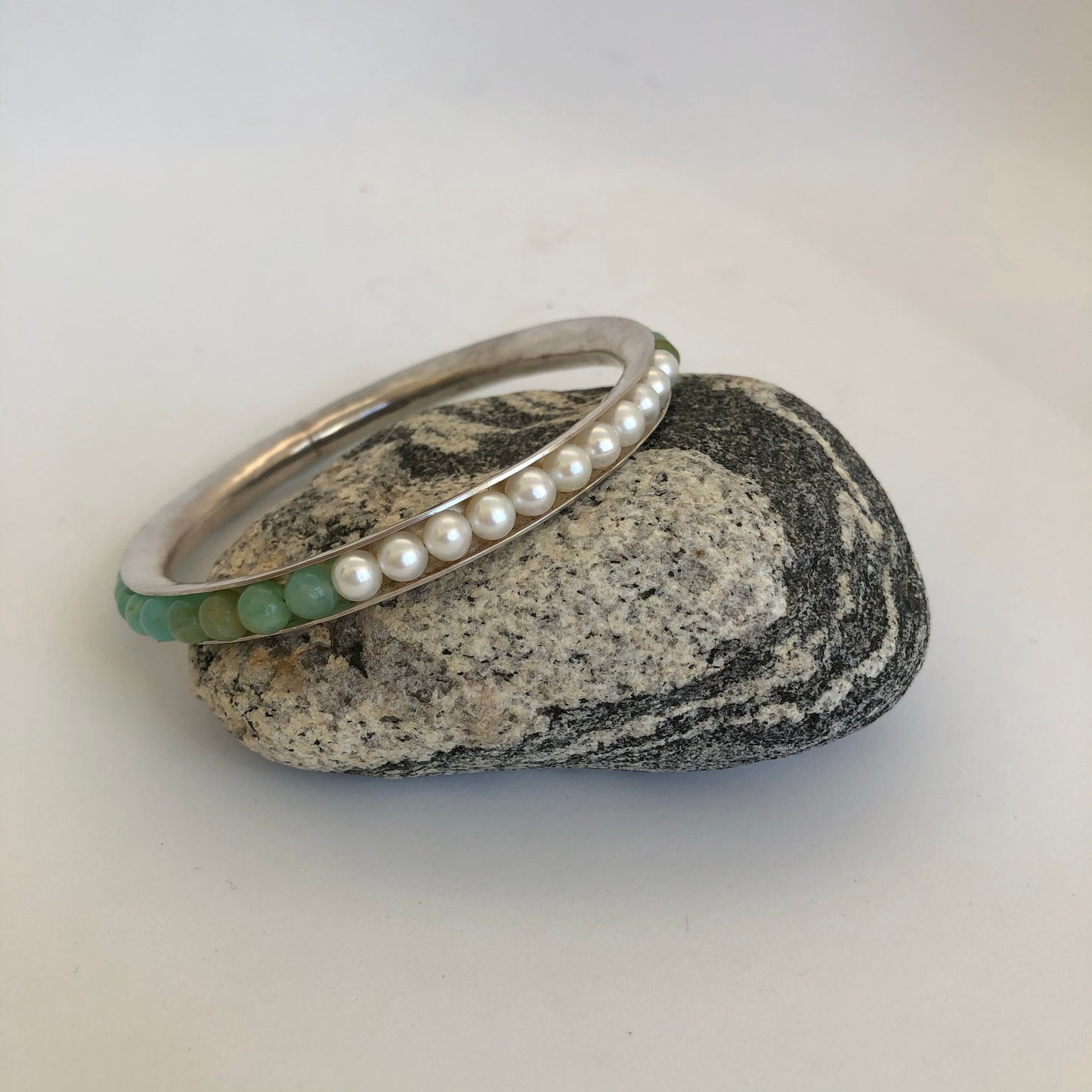 Sterling Silver Beaded Channel Bracelet