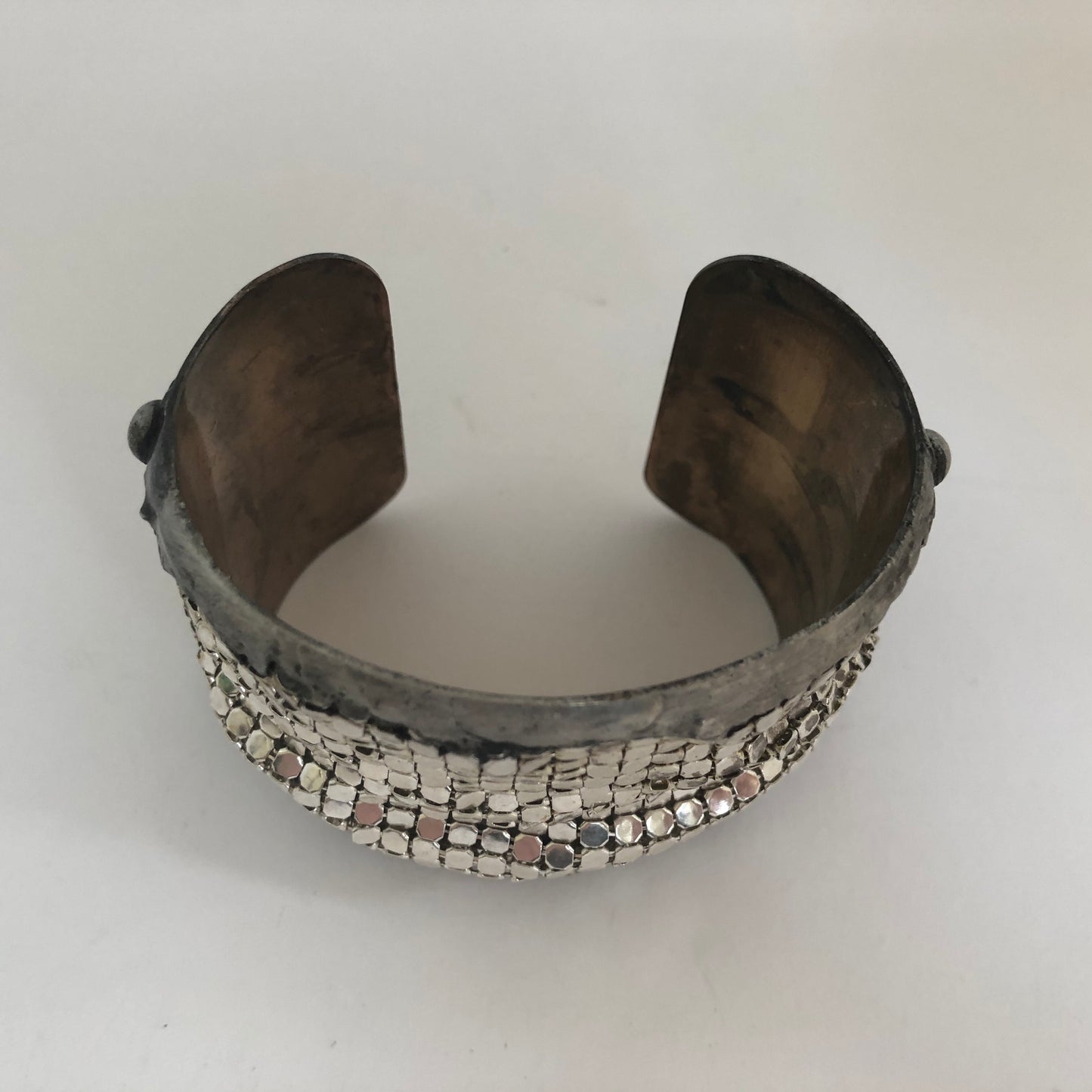 Silver Plated Mesh Cuff Bracelet