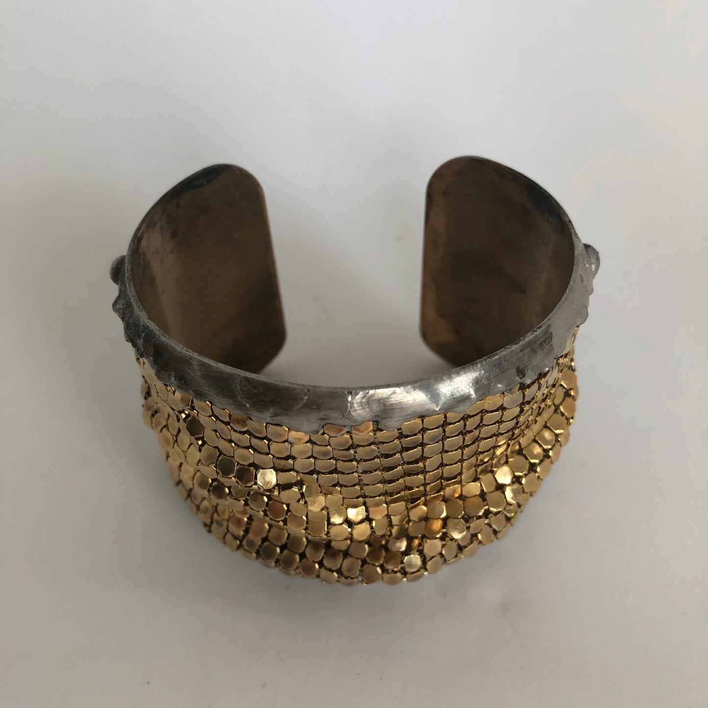 Gold Plated Mesh Cuff Bracelet