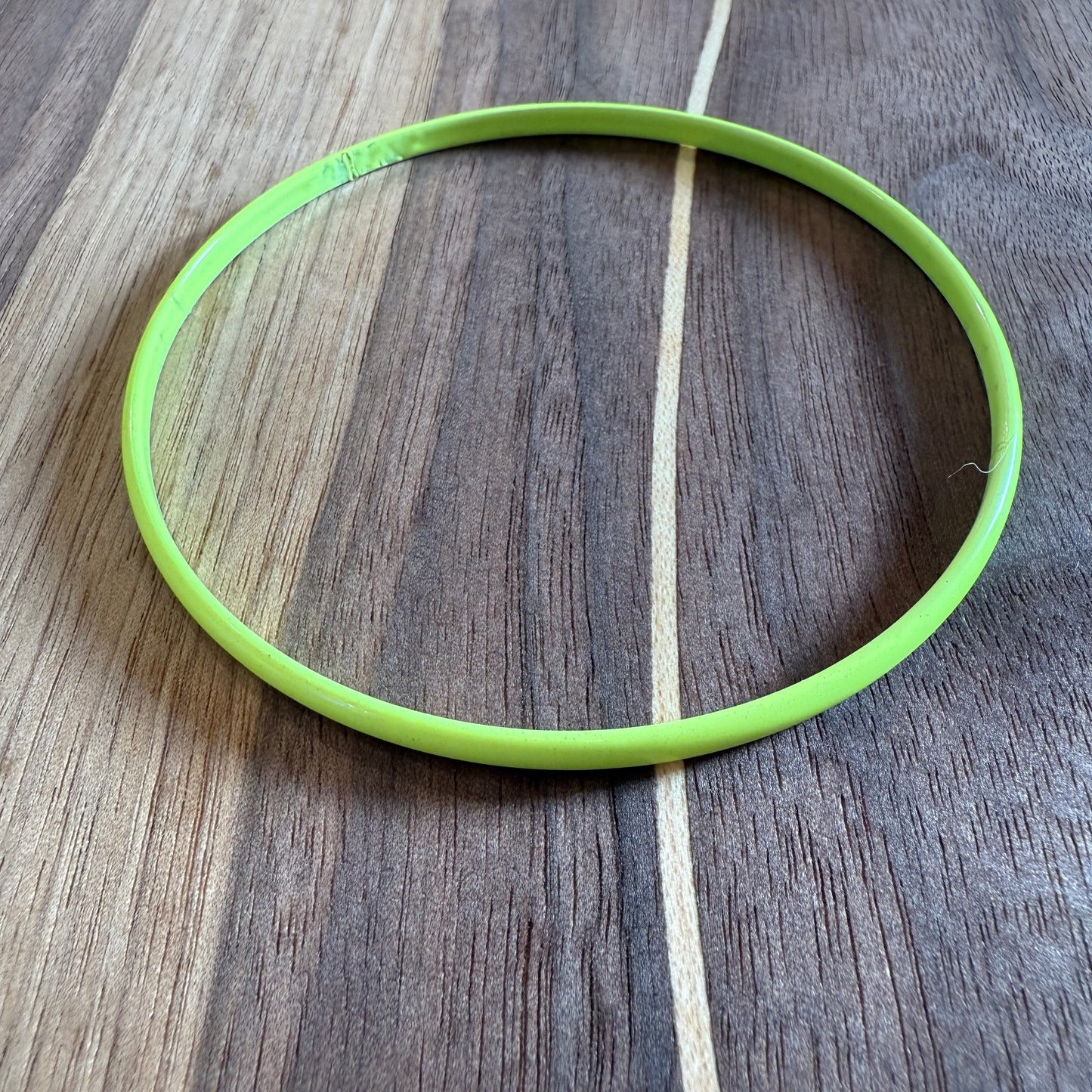Fluorescent Yellow Powder Coated Bronze Bangle