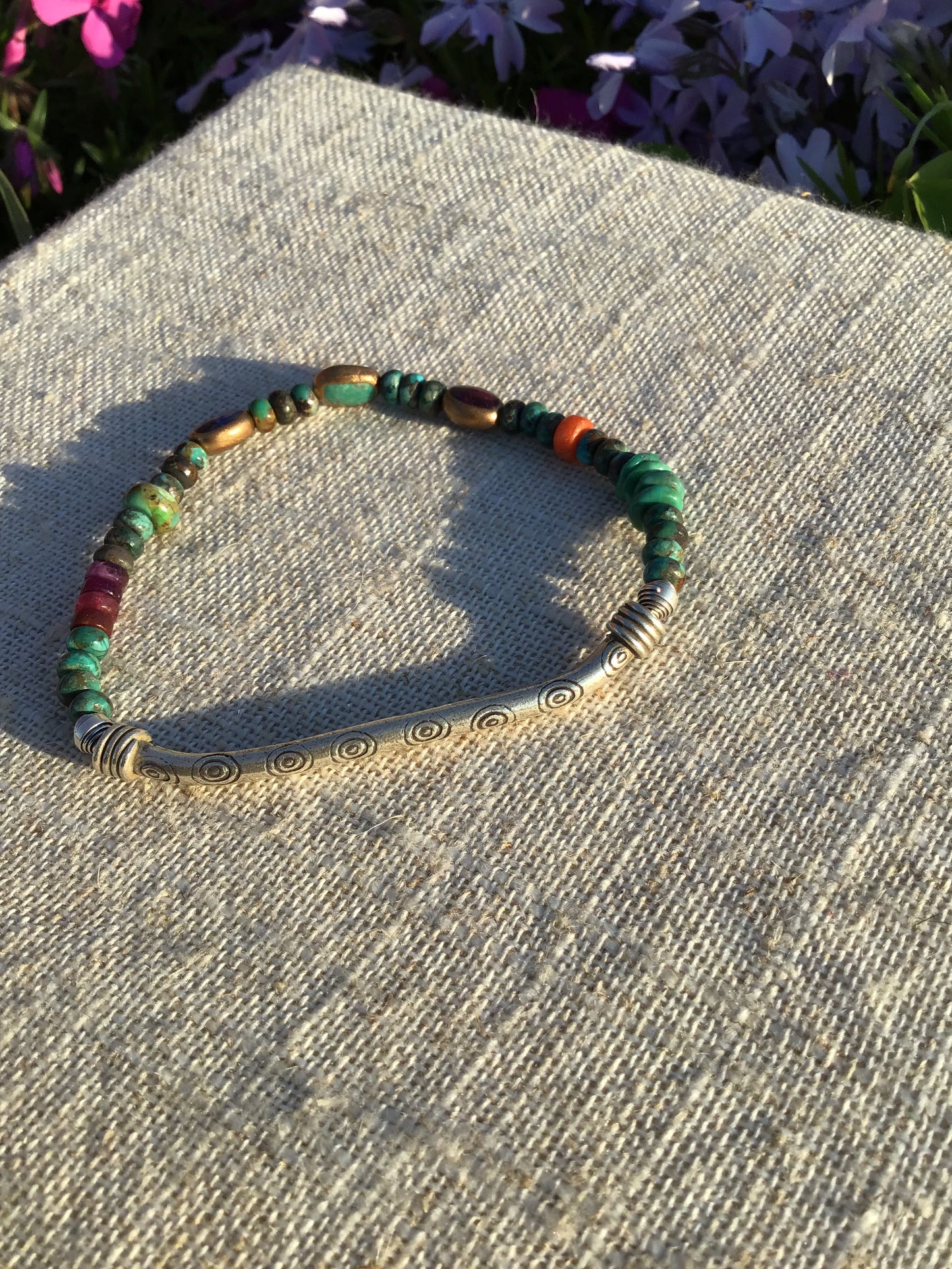 Thai Silver Oval Bracelet SSB Lapis