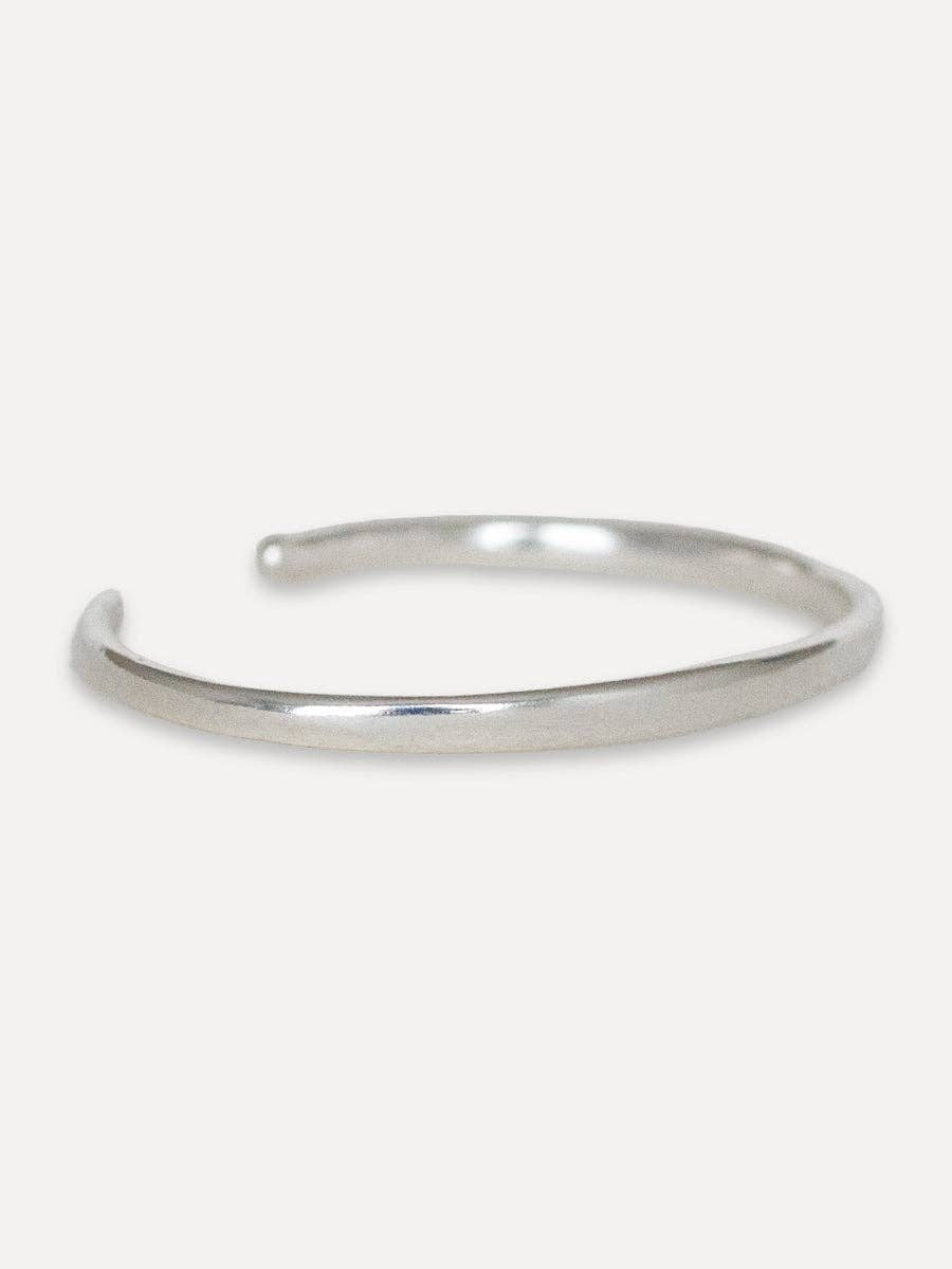 Organic Sterling Silver Diamond Cuff