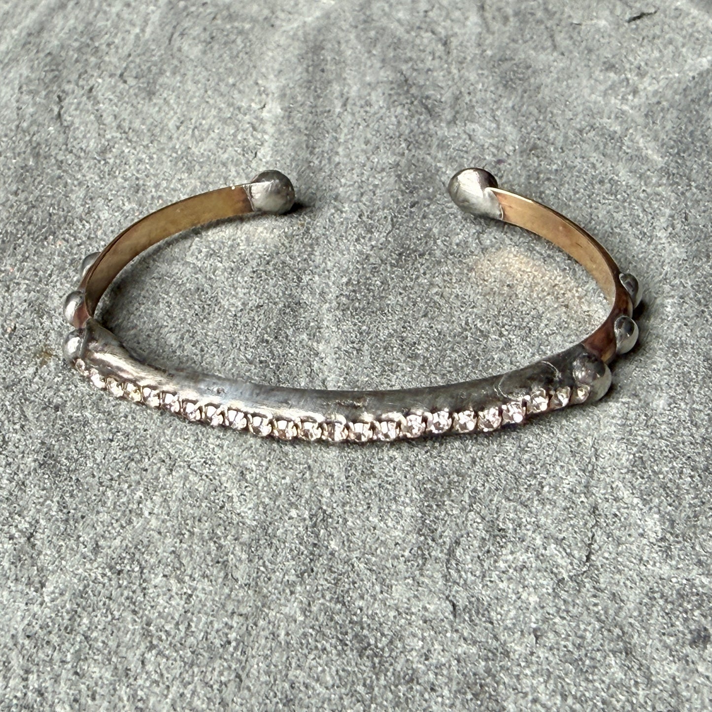 Zircon Rhinestone Chain Cuff Bracelet