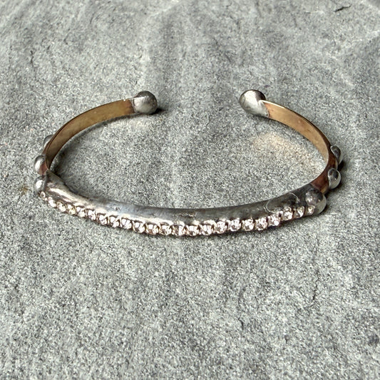 Zircon Rhinestone Chain Cuff Bracelet