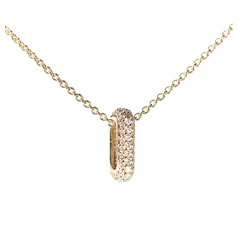 Mini Small Pavé Diamond Legend Link Necklace