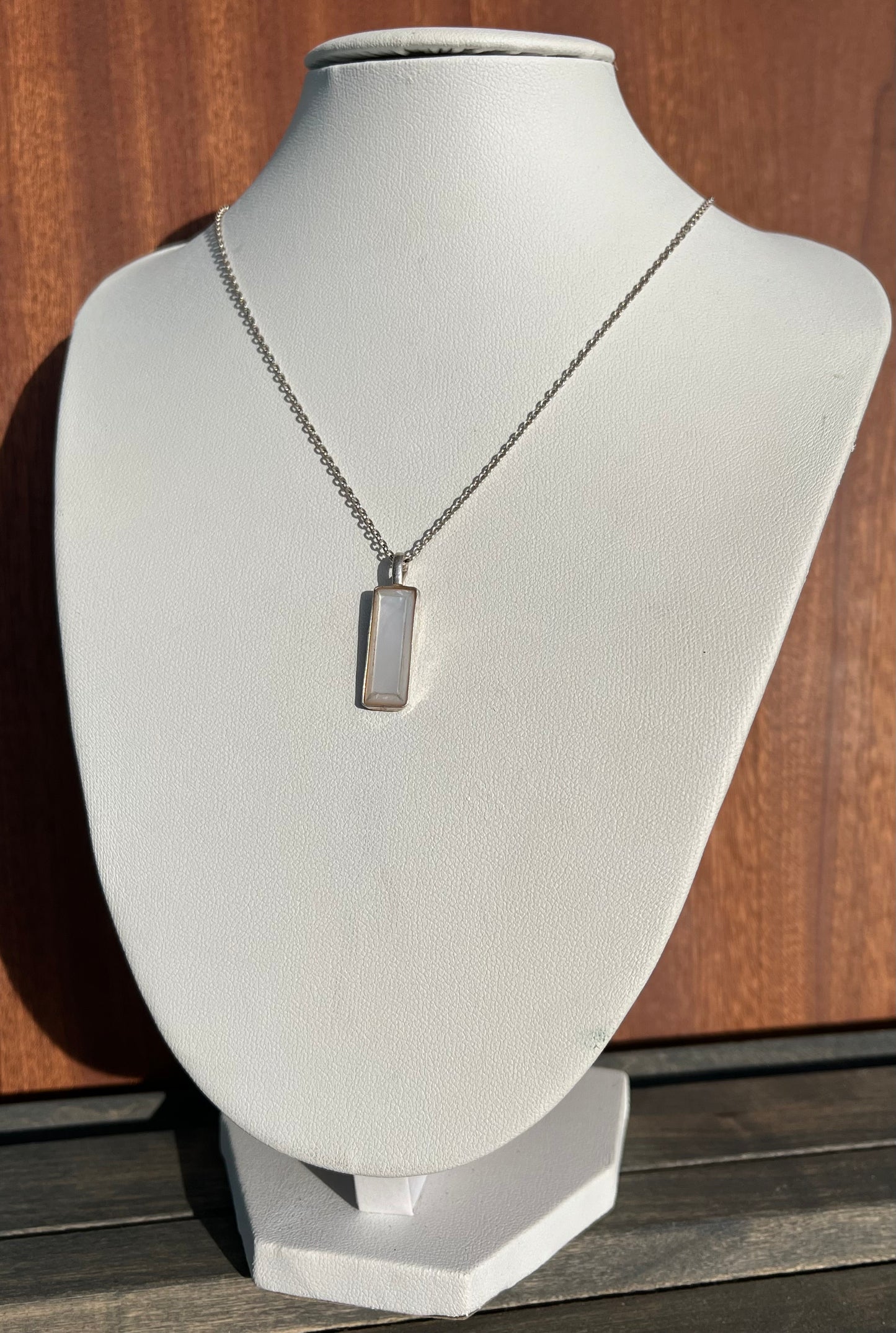 Mother of Pearl Rectangle Necklace