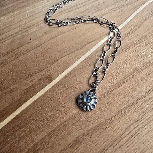Labradorite Circle Ridge Necklace