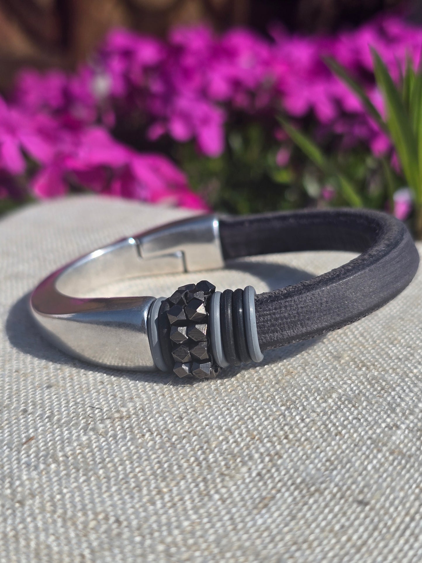 Hand Stitched Oxidized Metal Cubes