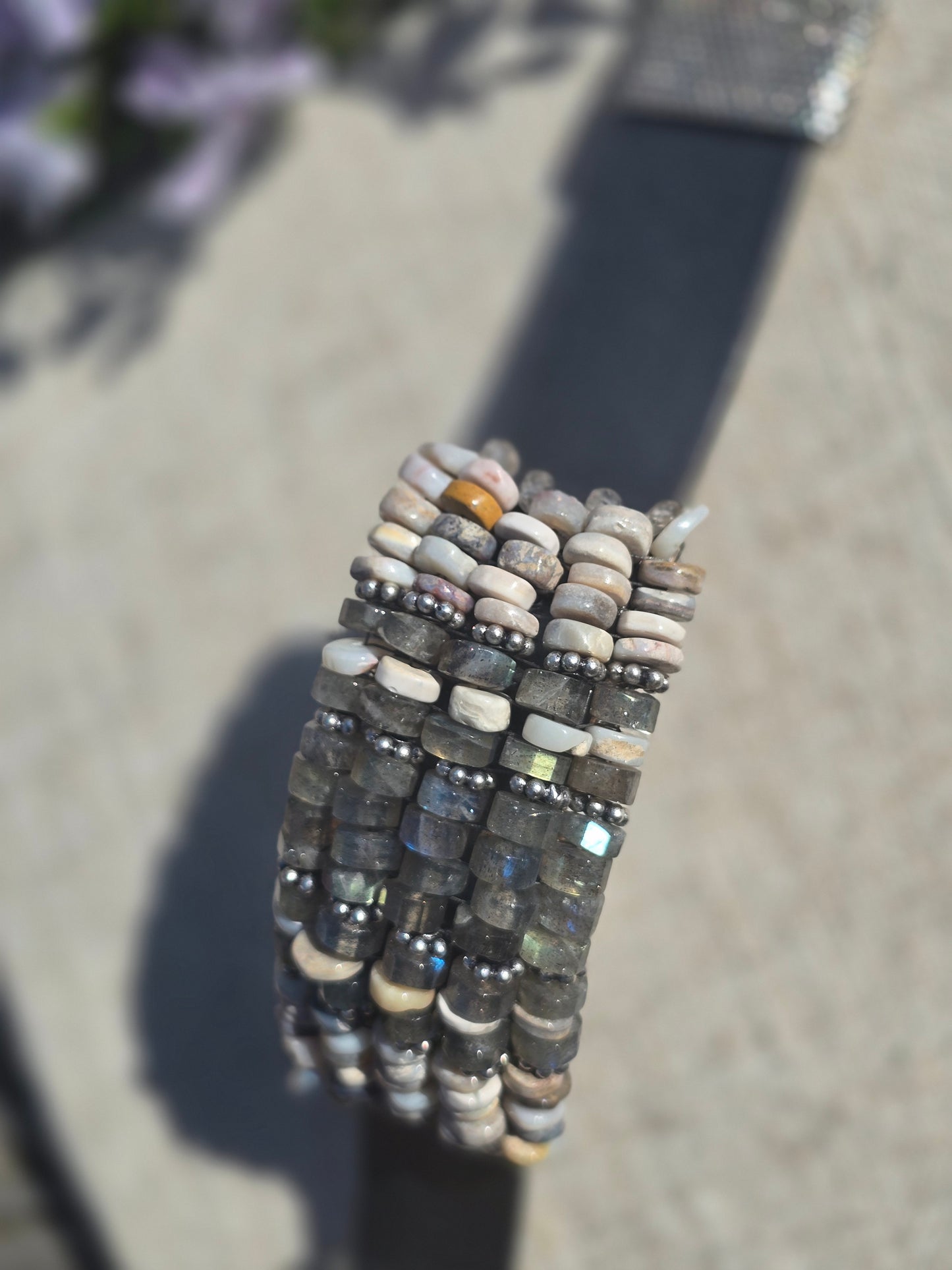 Hand Cut Labradorite Bracelet