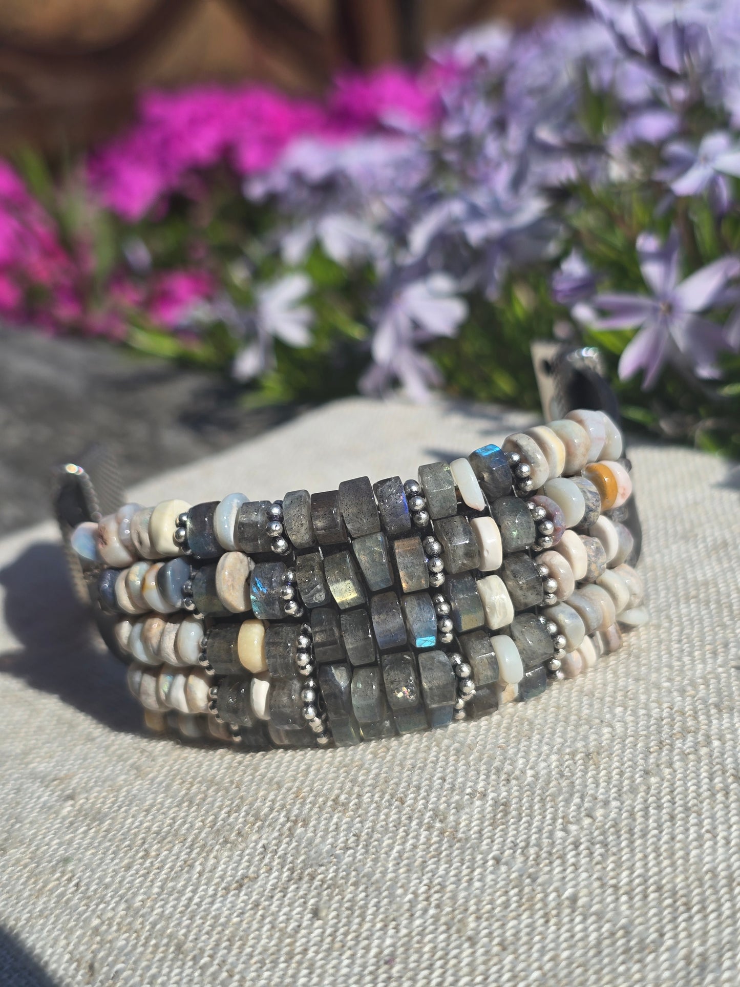 Hand Cut Labradorite Bracelet