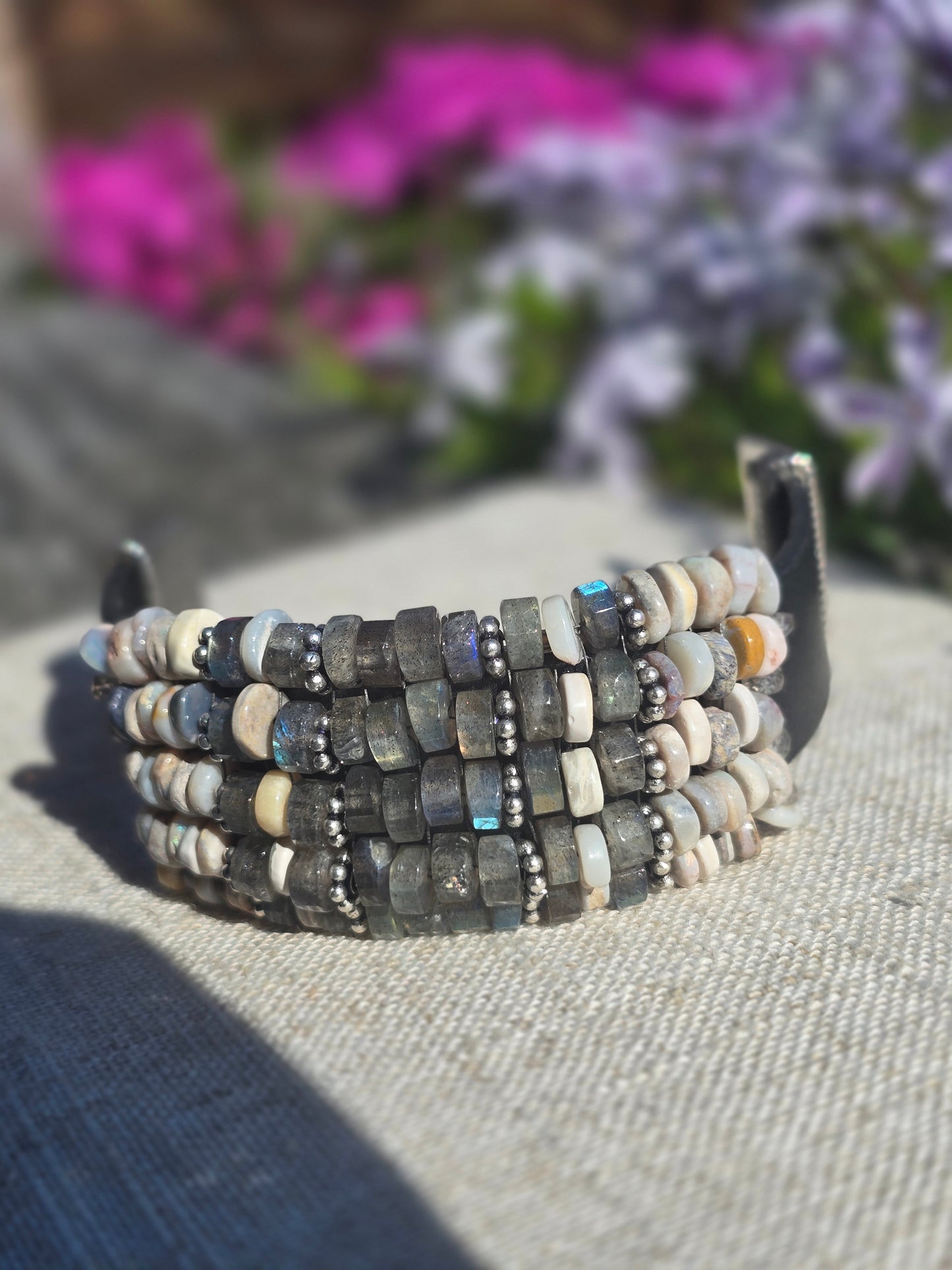Hand Cut Labradorite Bracelet