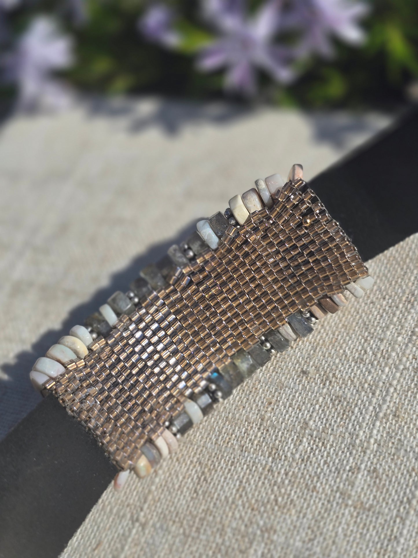 Hand Cut Labradorite Bracelet