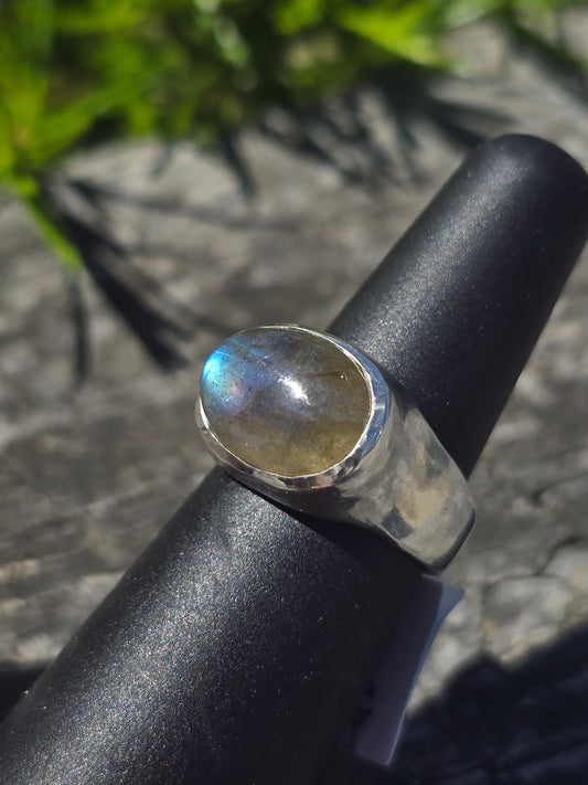 East West Ring w/ Labradorite